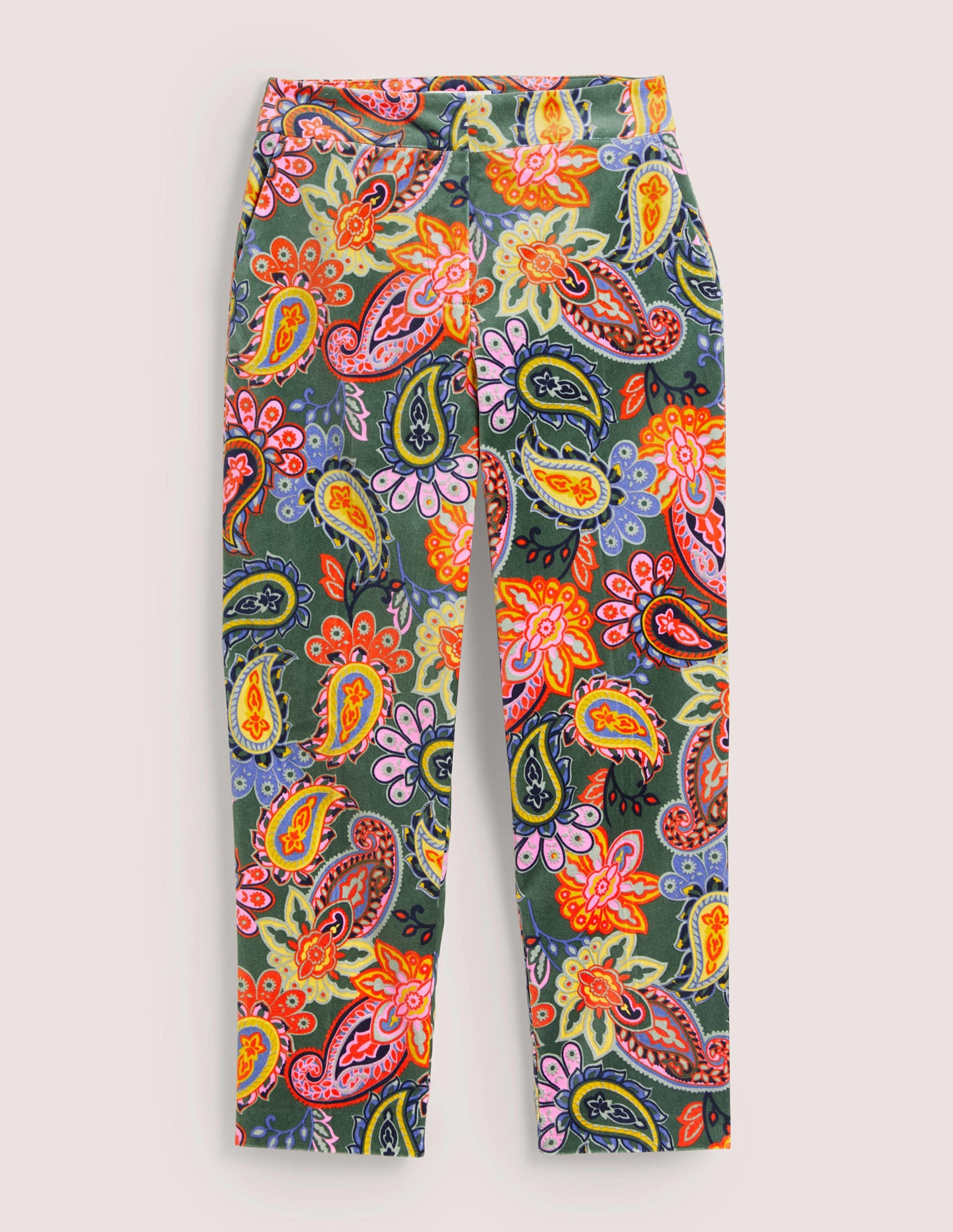 Classic Tapered Trousers-Trekking Green, Paisley Charm - Image 6