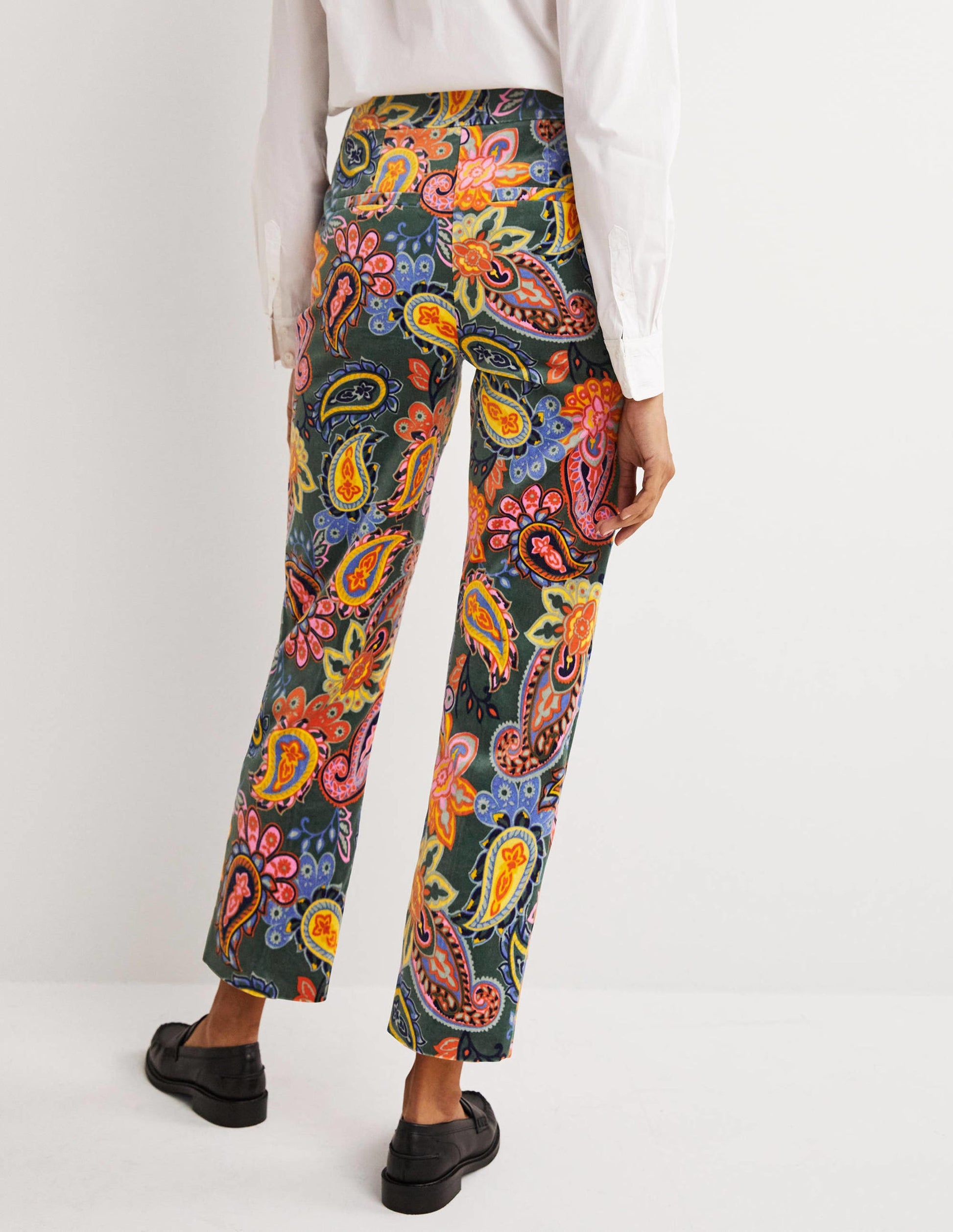 Classic Tapered Trousers-Trekking Green, Paisley Charm-3