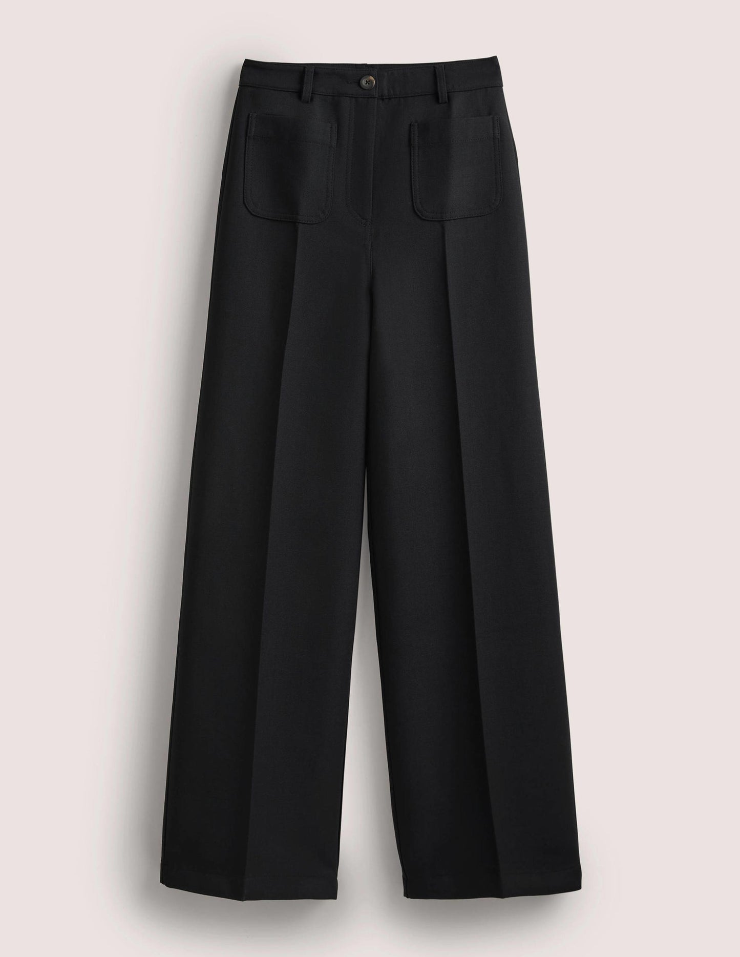 High Rise Wide Leg Trousers-Black
