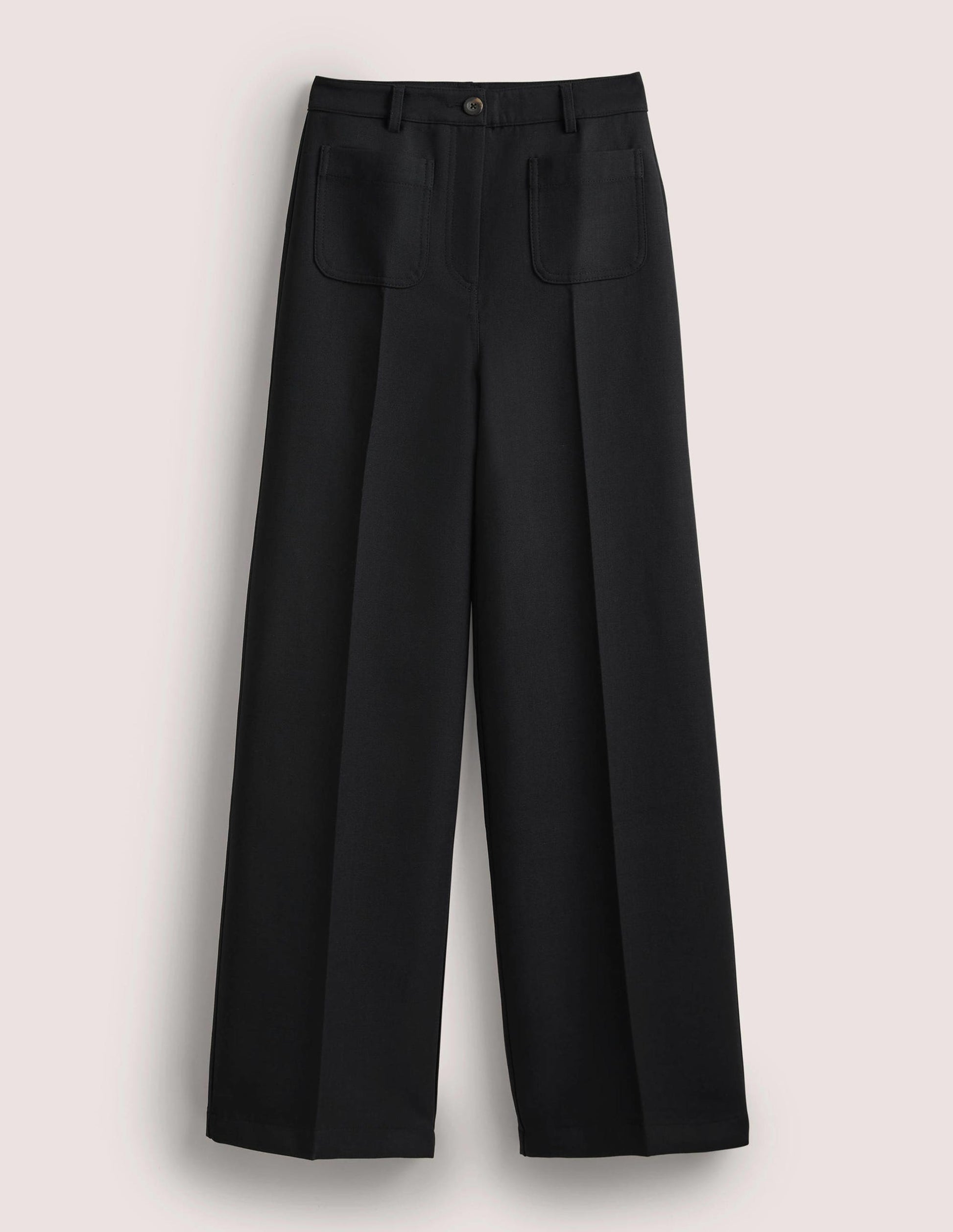 High Rise Wide Leg Trousers-Black-7