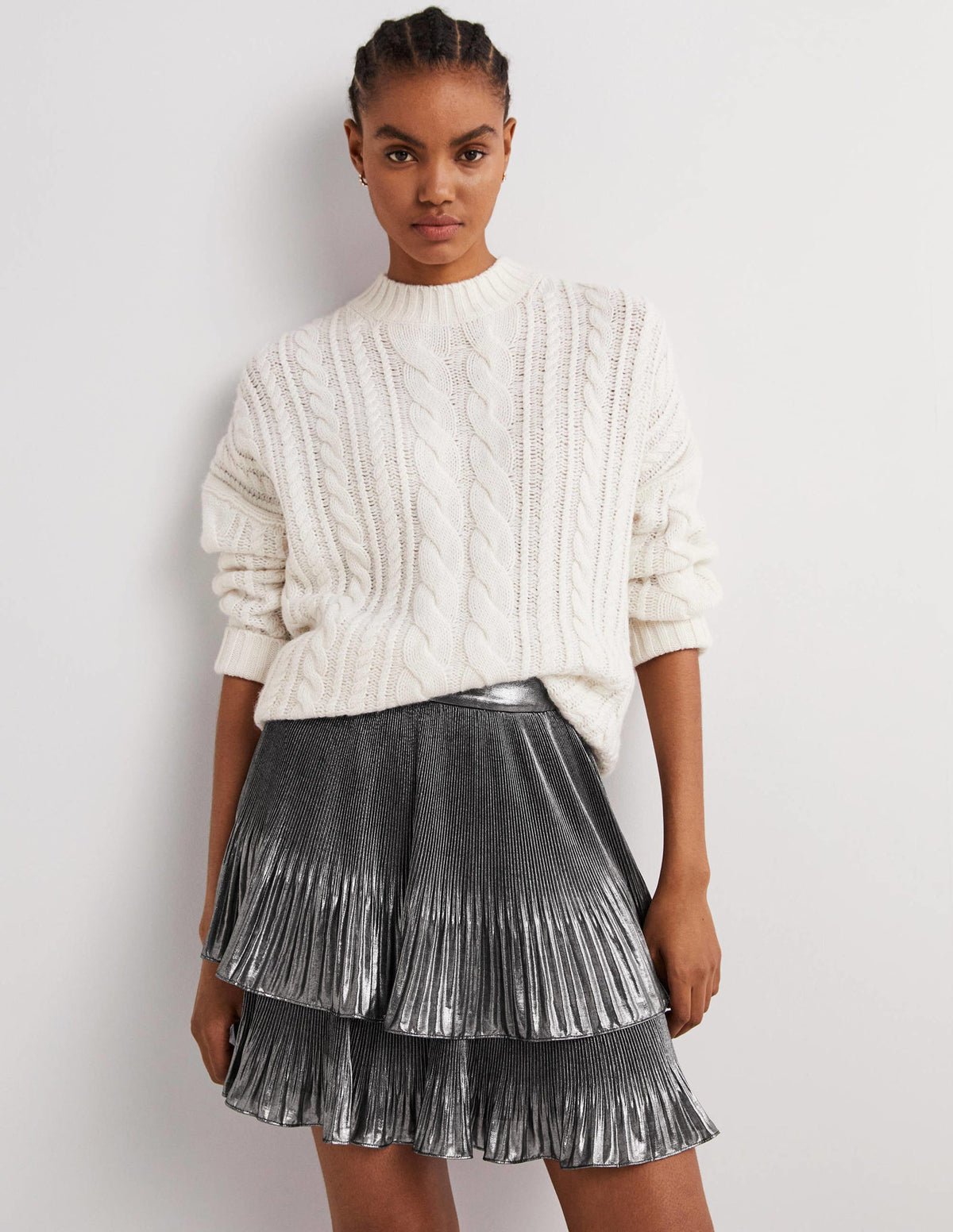Plisse Mini Skirt-Party Metallic - Image 1