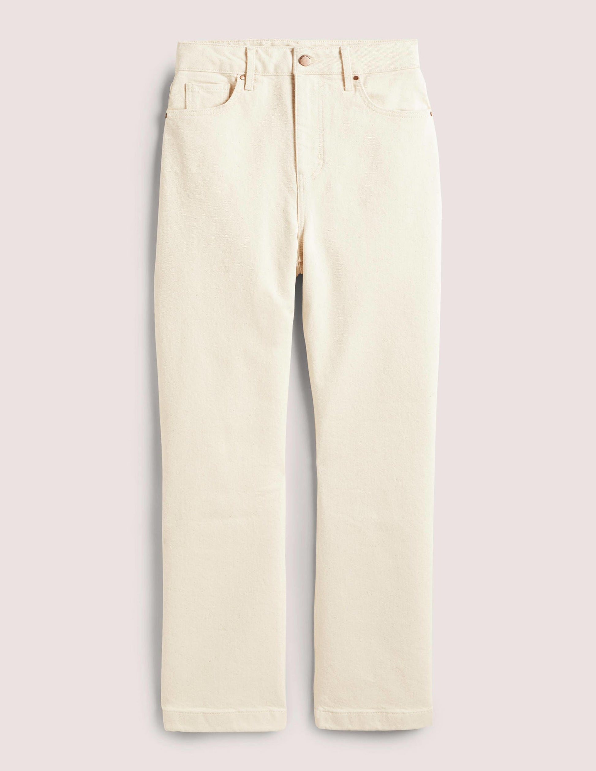 Rigid Cropped Flare Jeans-Ecru-6