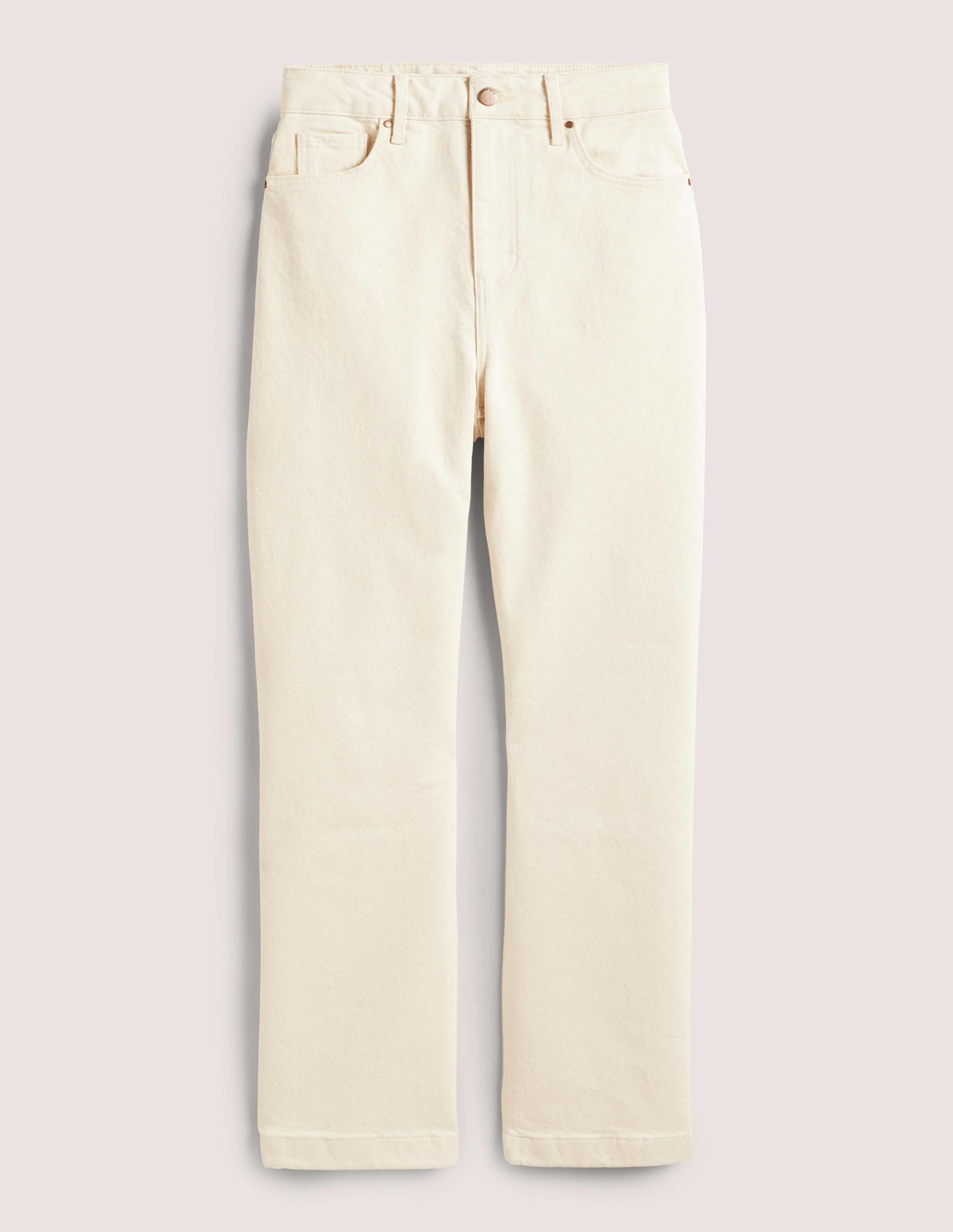 Rigid Cropped Flare Jeans-Ecru - Image 6