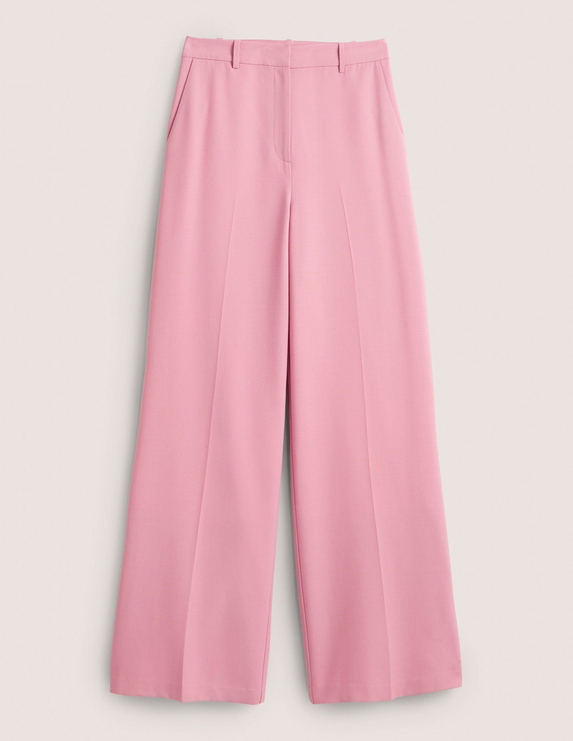 Wool Wide Leg Trousers-Cherry Blossom-6