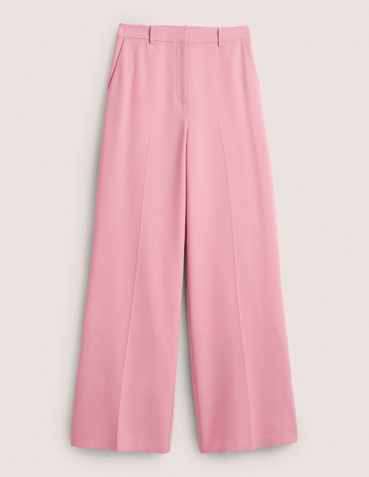 Wool Wide Leg Trousers-Cherry Blossom - Image 6