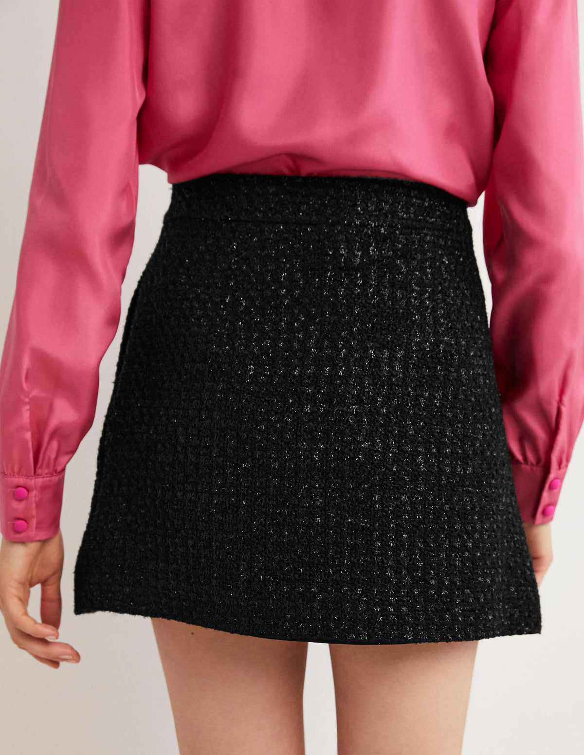 Tweed Metallic Mini Skirt-Shimmery Tweed-3