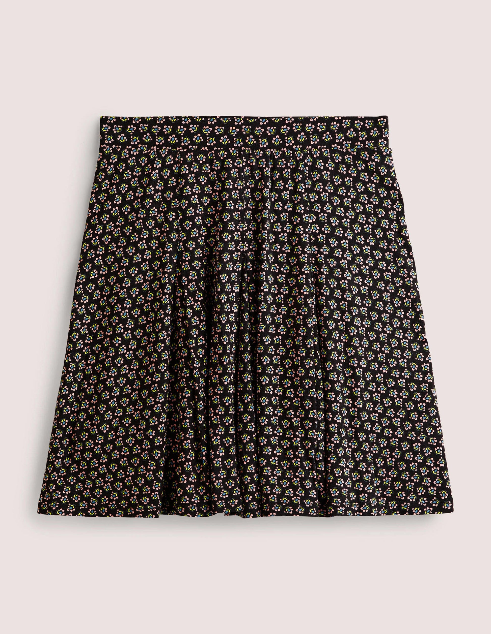 Jersey Mini Skirt-Black, Diamond Bud-5