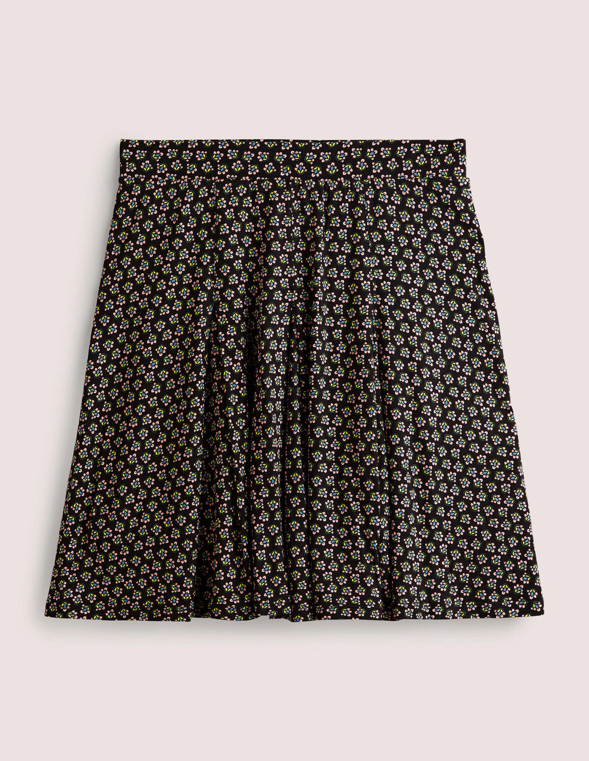 Jersey Mini Skirt-Black, Diamond Bud - Image 5