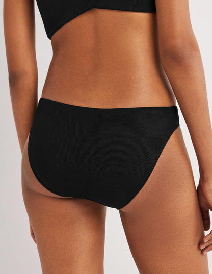 Classic Bikini Bottoms-Textured Black-3
