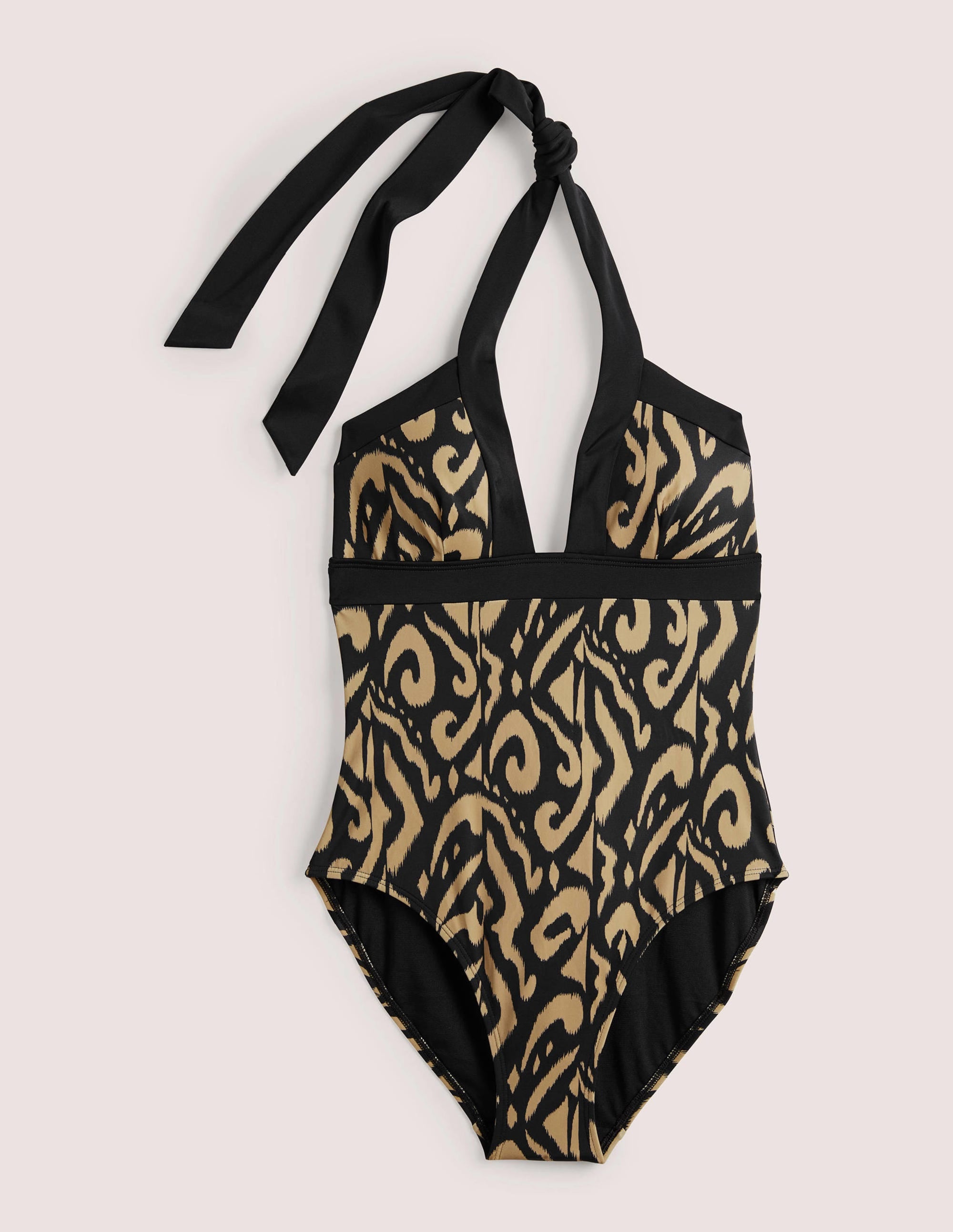 Ithaca Halter Swimsuit-Nero, Ikat - Image 5