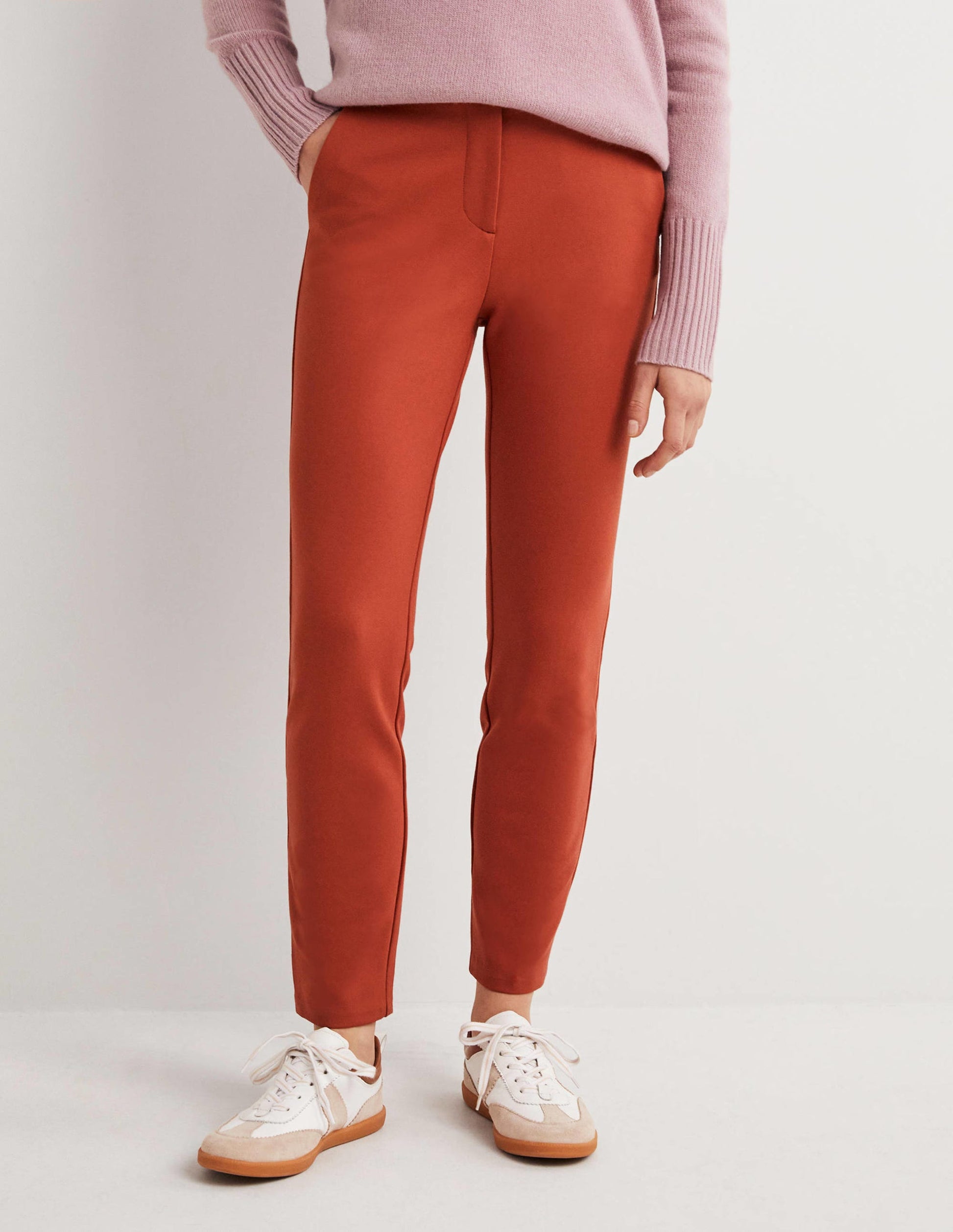 Hampshire 7/8 Ponte Trousers-Chilli Oil-4