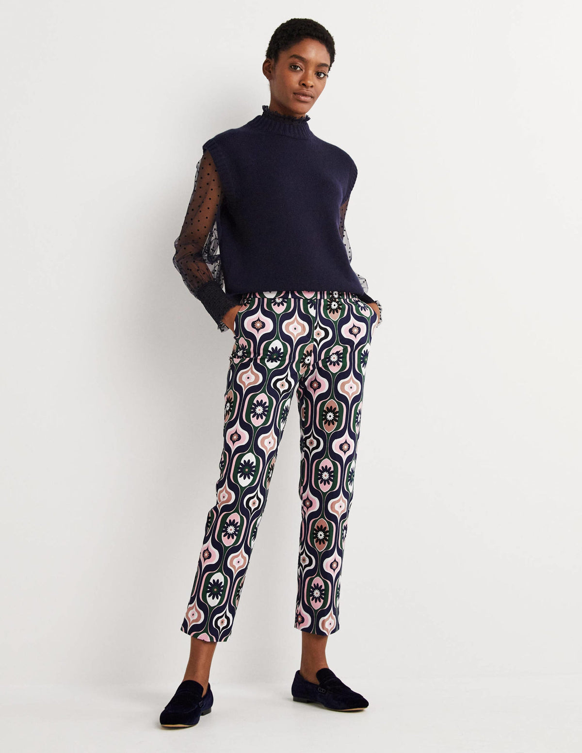 Richmond 7/8 Trouser-Multi, Geo Swirl - Image 1