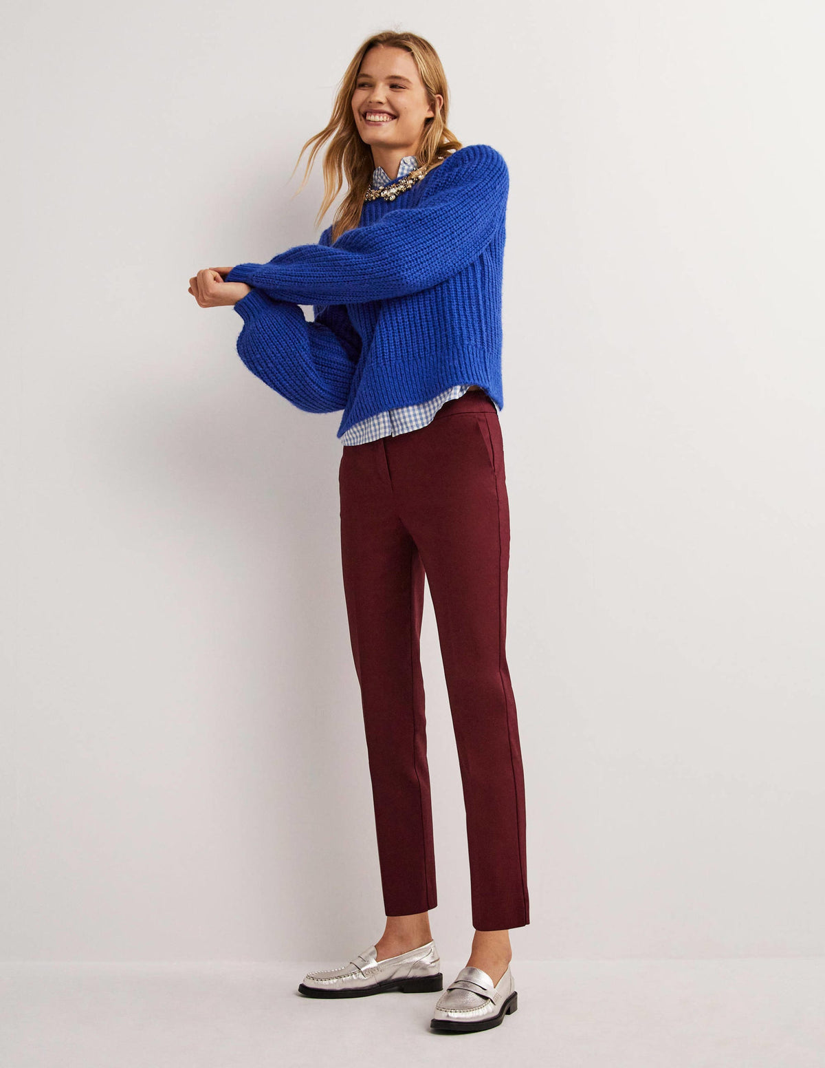 Richmond 7/8 Trouser-Mulled Wine - Image 1