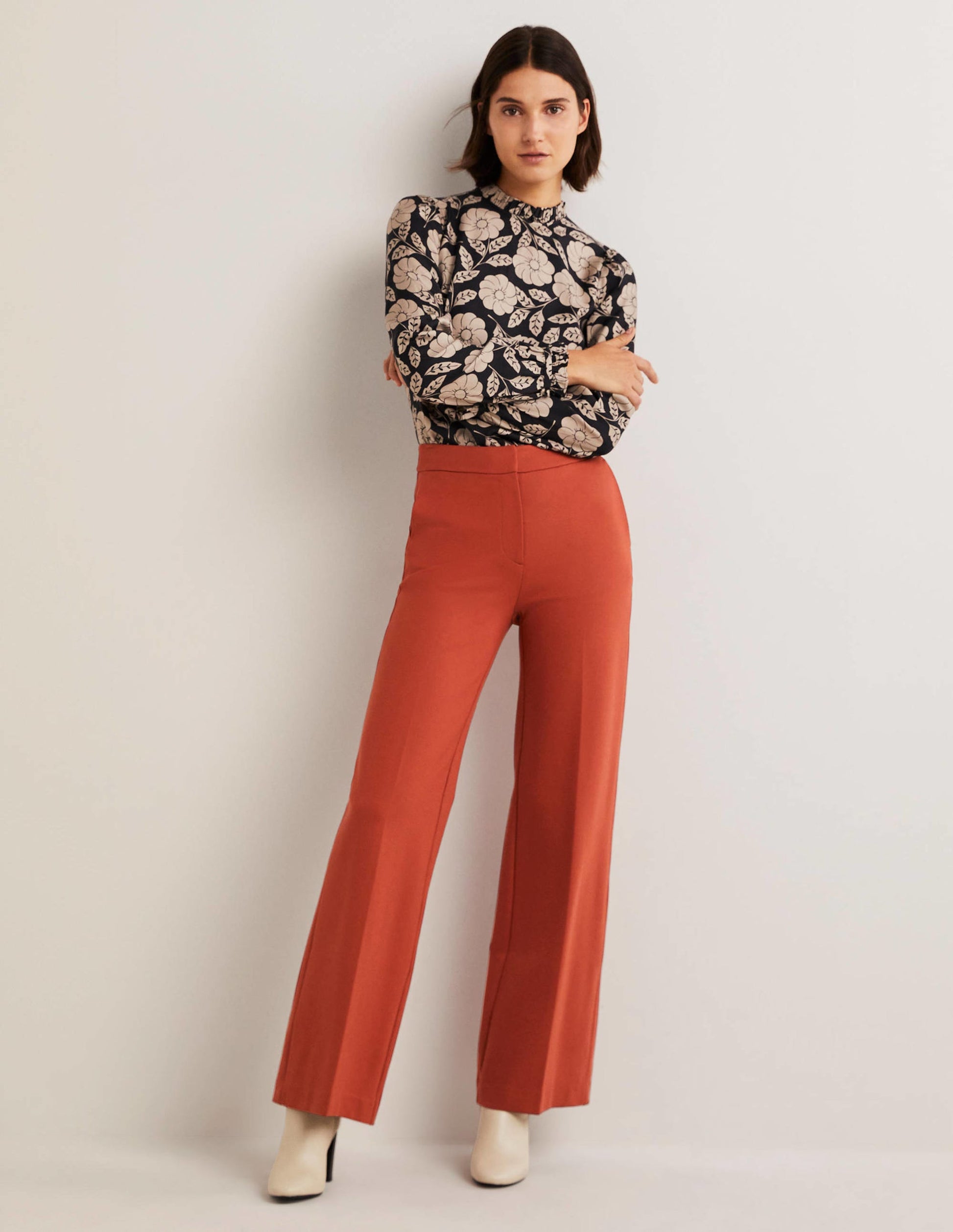 Westbourne Ponte Trousers-Chilli Oil-1