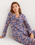 Blue Safari Bloom Cosy Pyjama Set-Dusty Orange, Safari Bloom