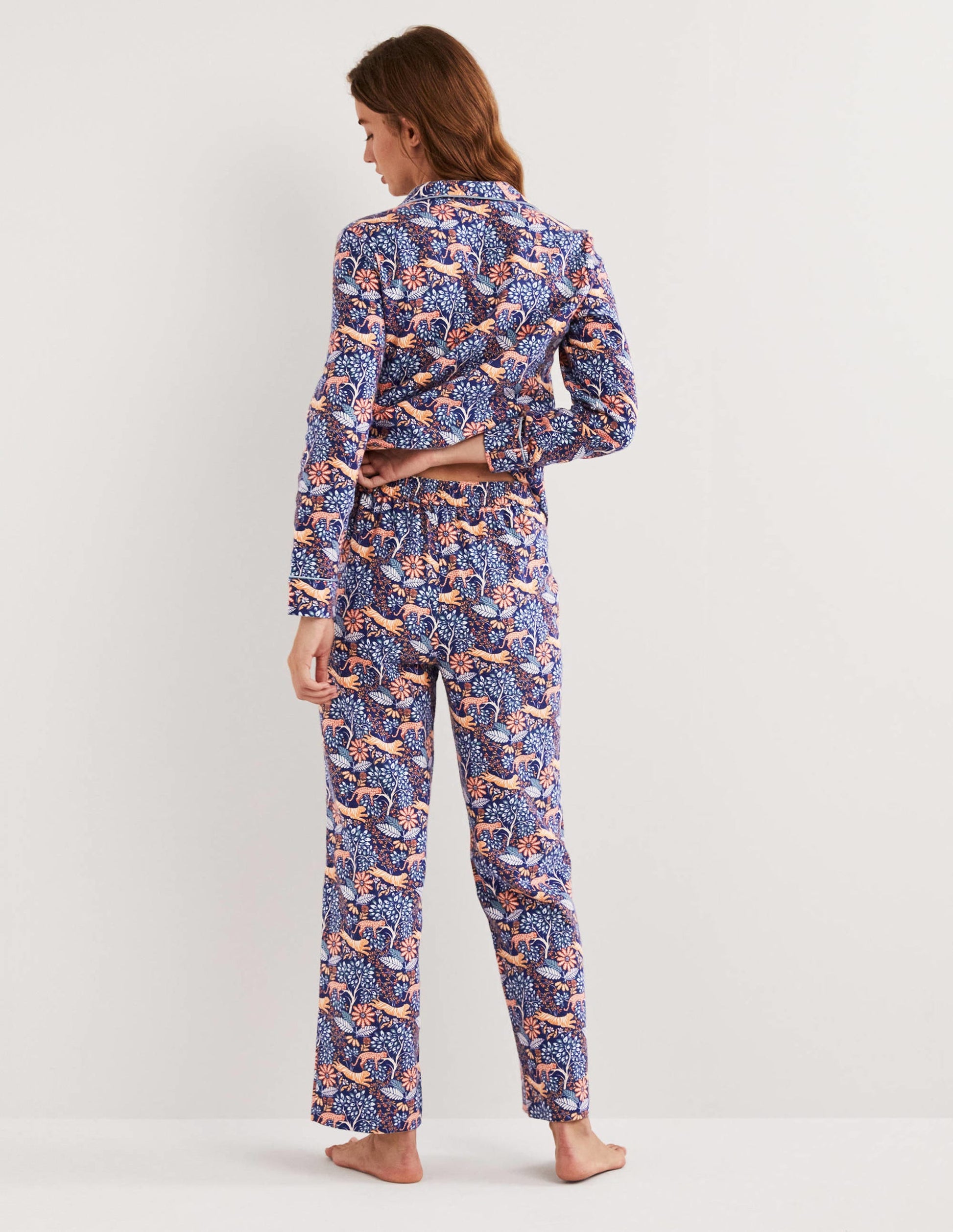 Blue Safari Bloom Cosy Pyjama Set-Dusty Orange, Safari Bloom-4