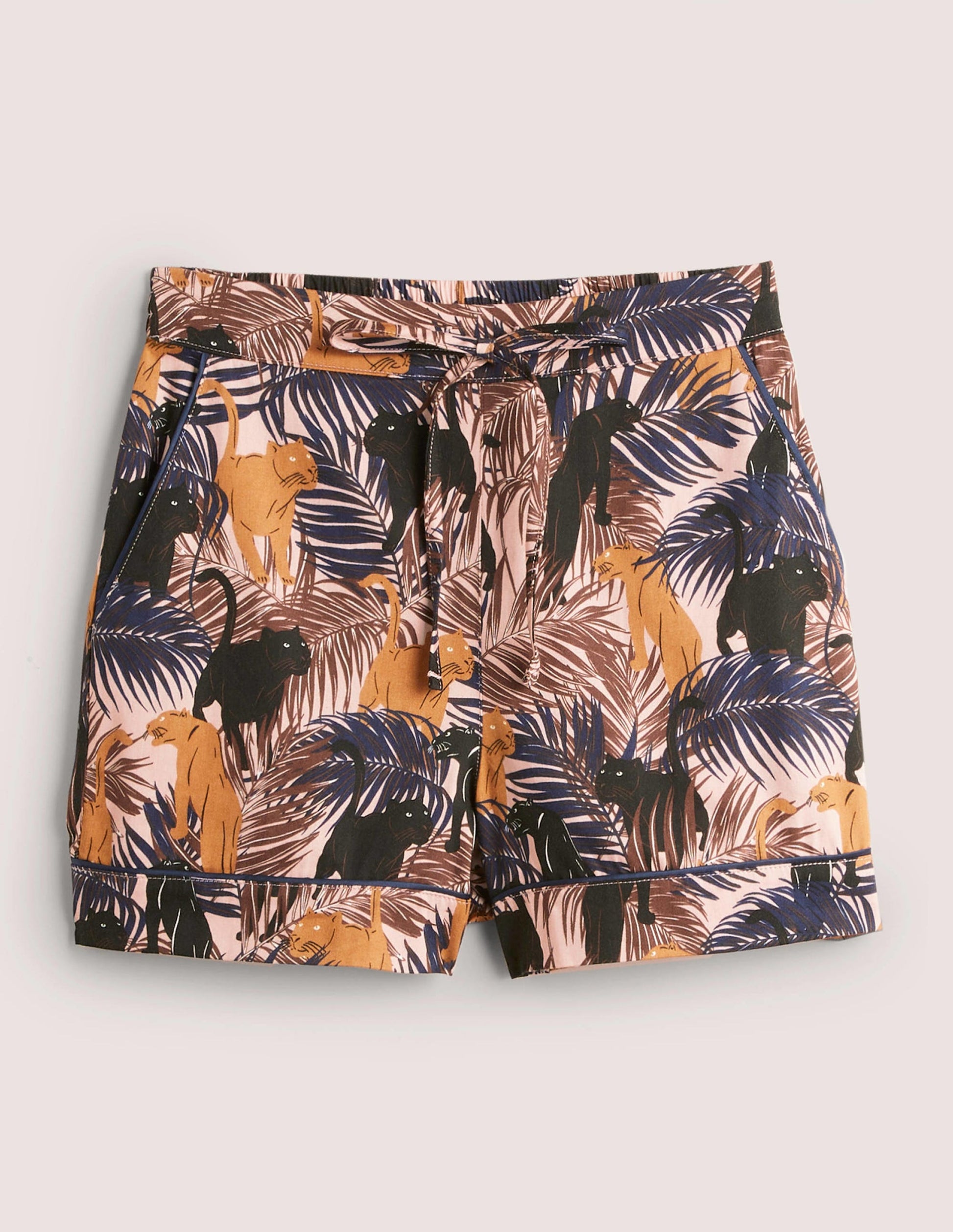 Easy Cotton Sleep Short-Milkshake, Tropic Panther-5