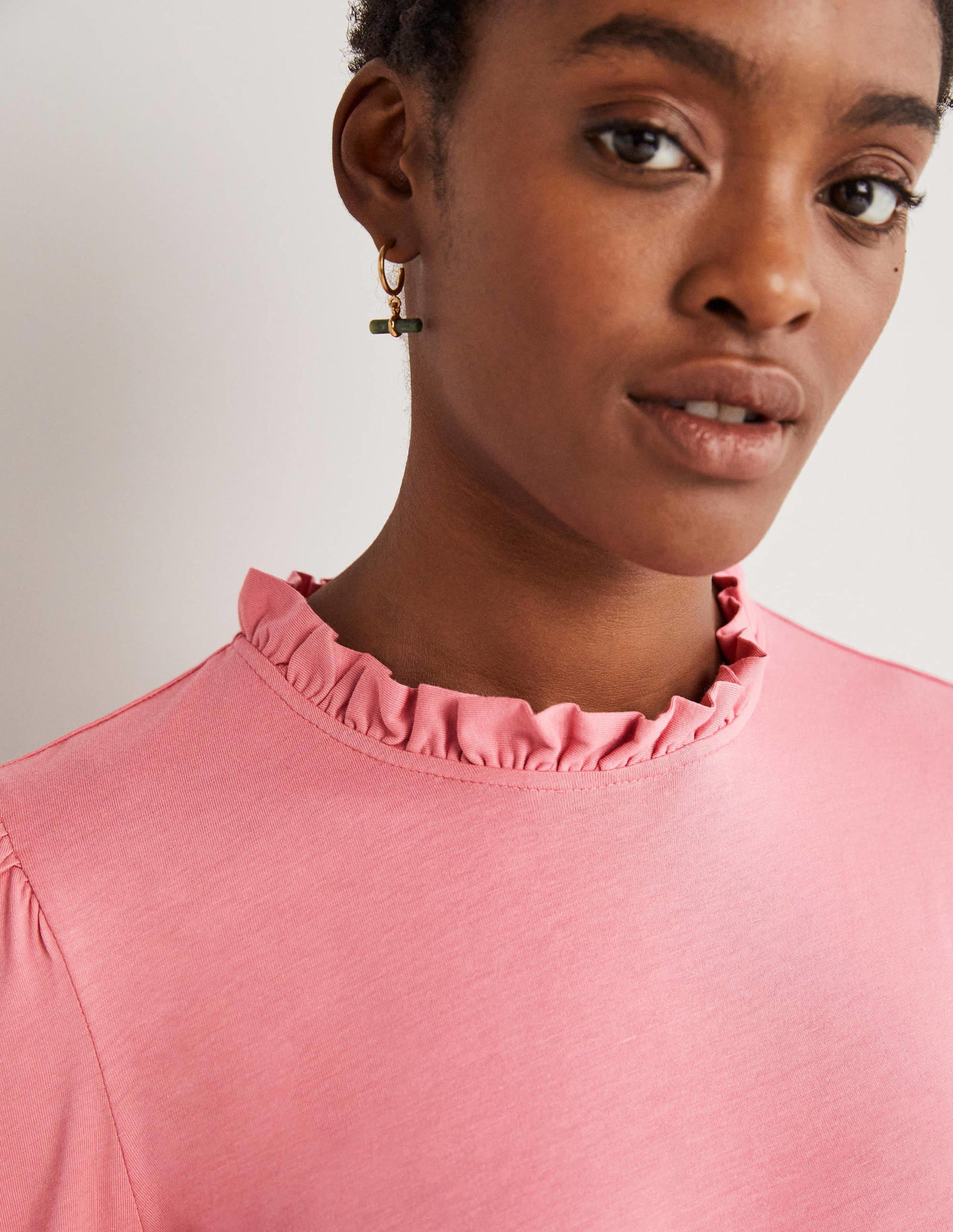Supersoft Frill Detail Top-Wild Rose-2