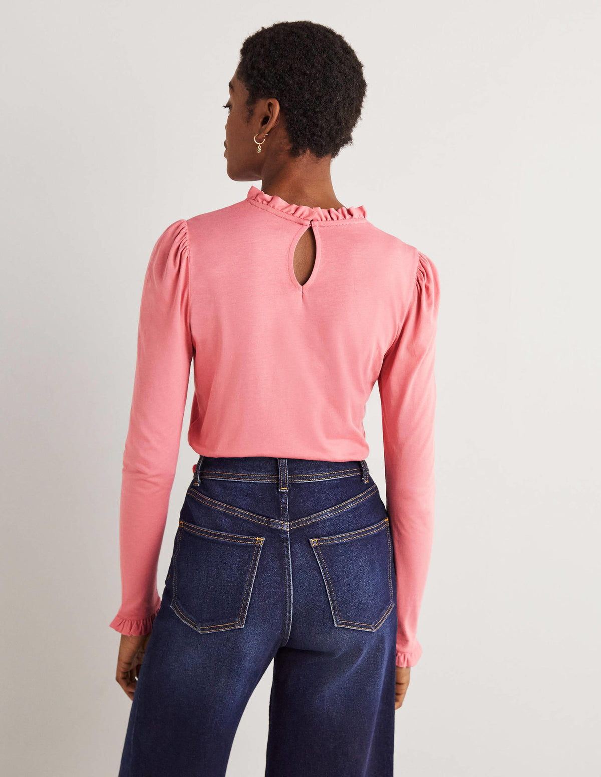 Supersoft Frill Detail Top-Wild Rose-3