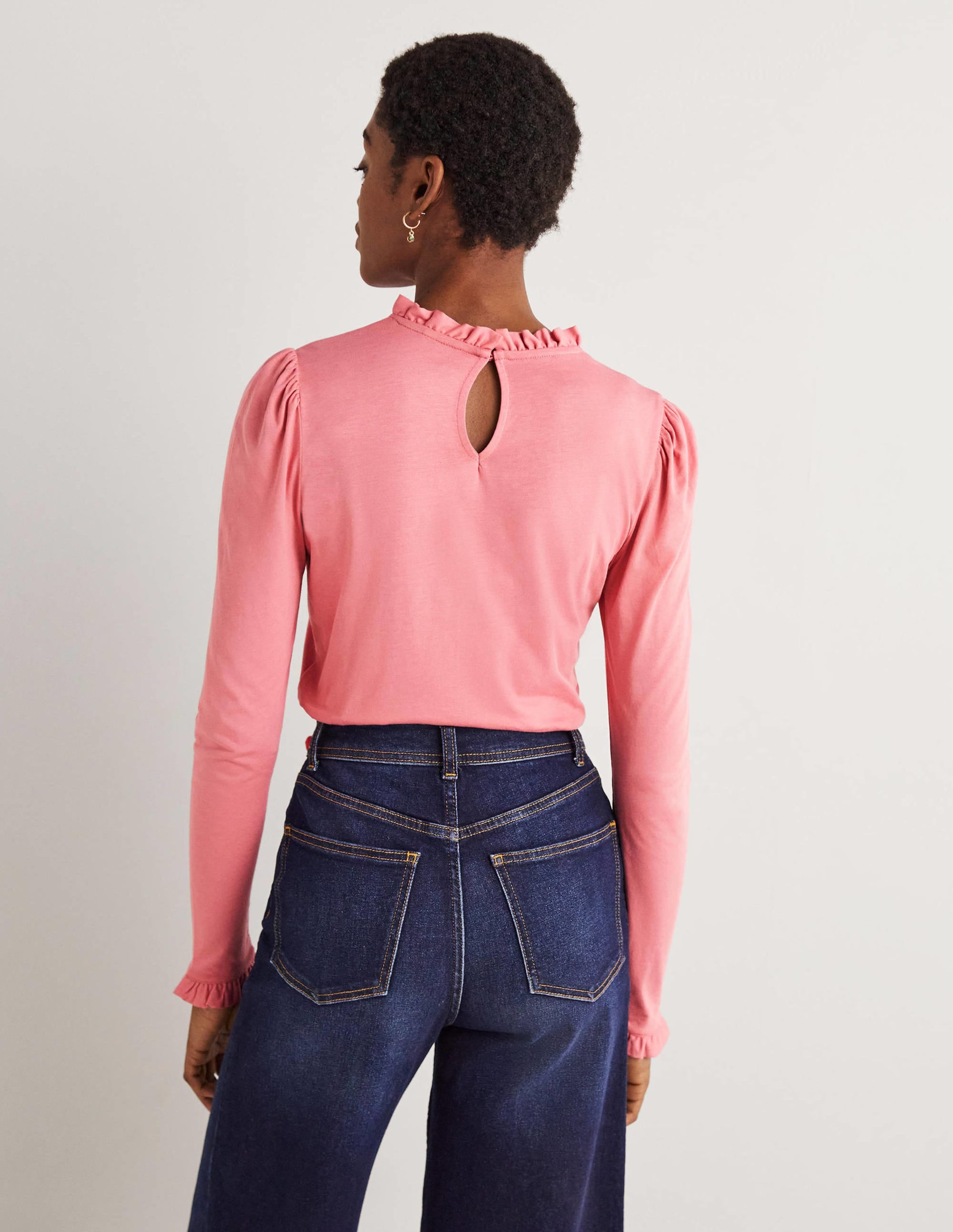Supersoft Frill Detail Top-Wild Rose - Image 3