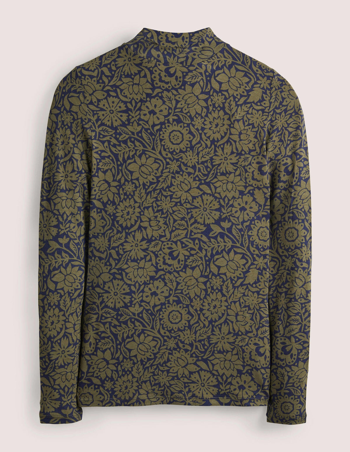 Jersey High Neck Top-Basil, Foliage Bloom - Image 5