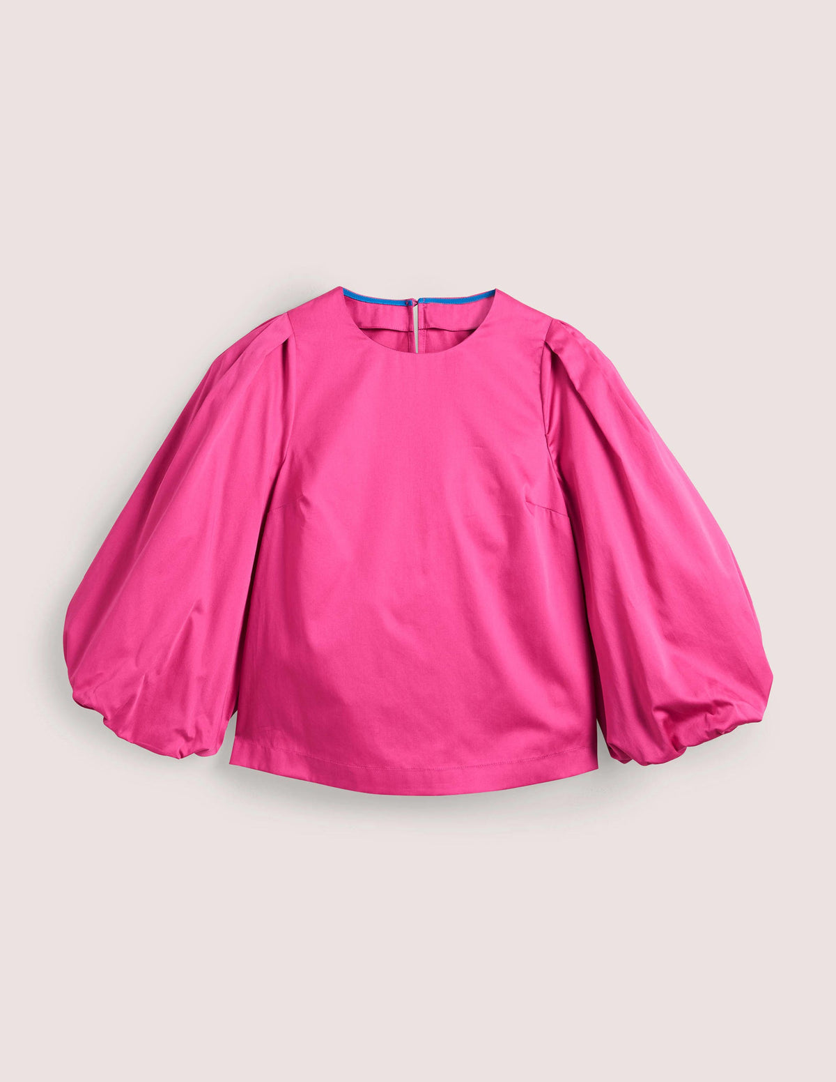 Puff Sleeve Cotton Top-Wild Watermelon Pink - Image 7