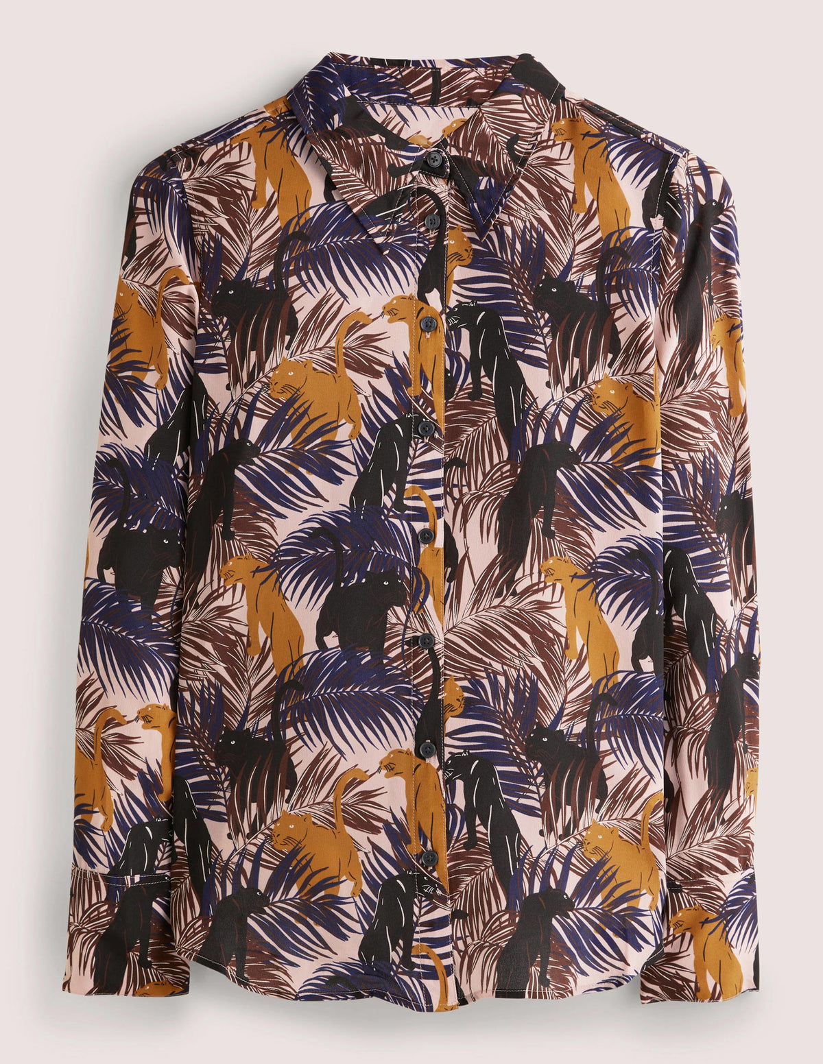Silk Shirt-Milkshake, Tropic Panther - Image 6