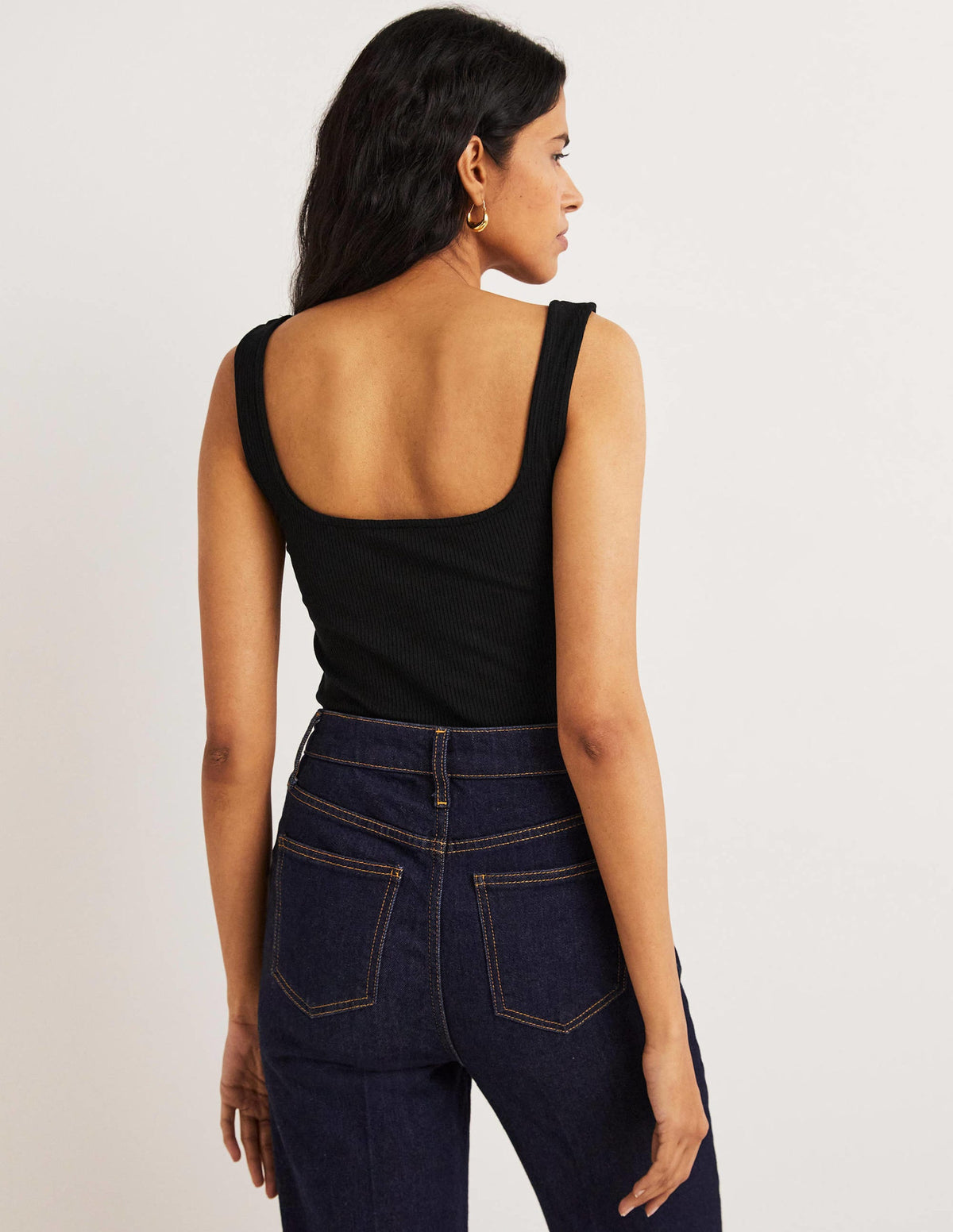 Soft Ribbed Vest-Black-3