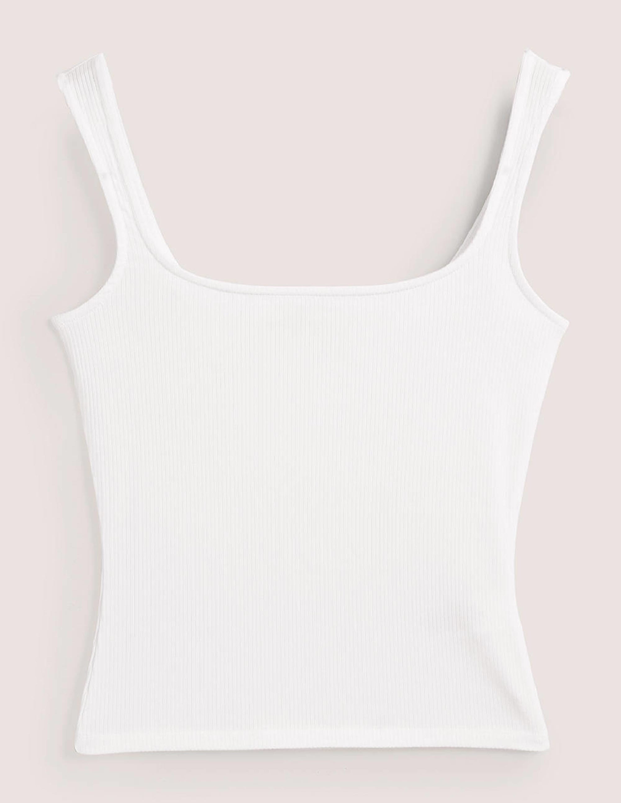 Soft Ribbed Vest-White - Image 5