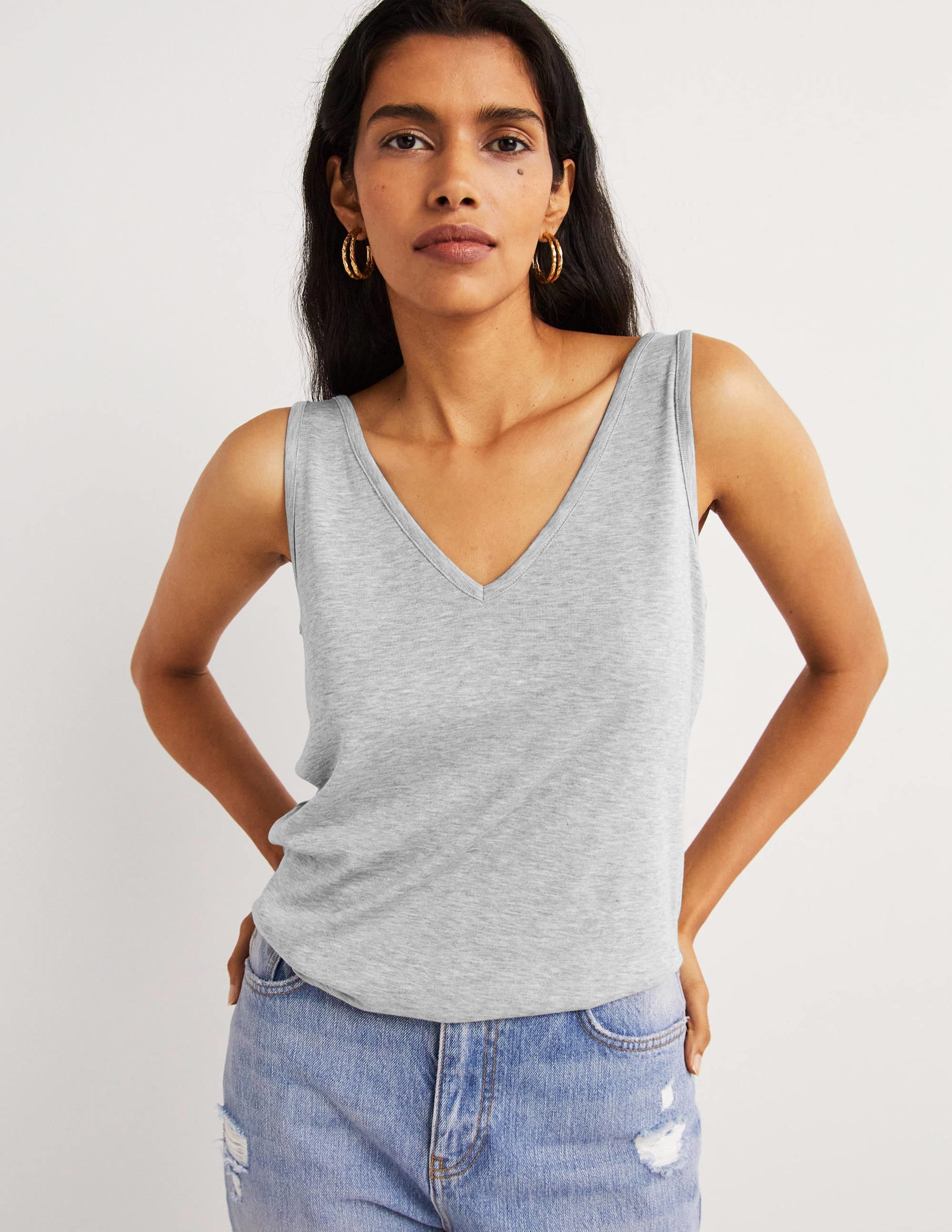Soft Touch Vest-Grey Marl - Image 1