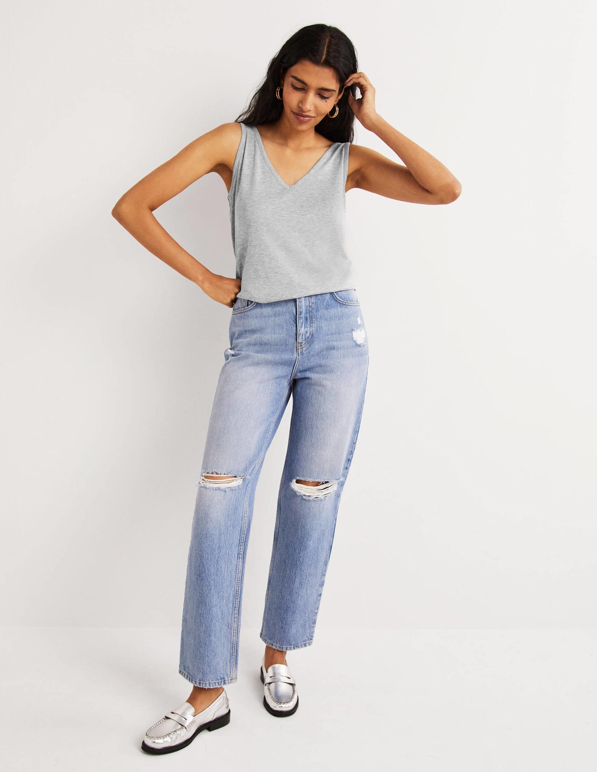 Soft Touch Vest-Grey Marl - Image 4