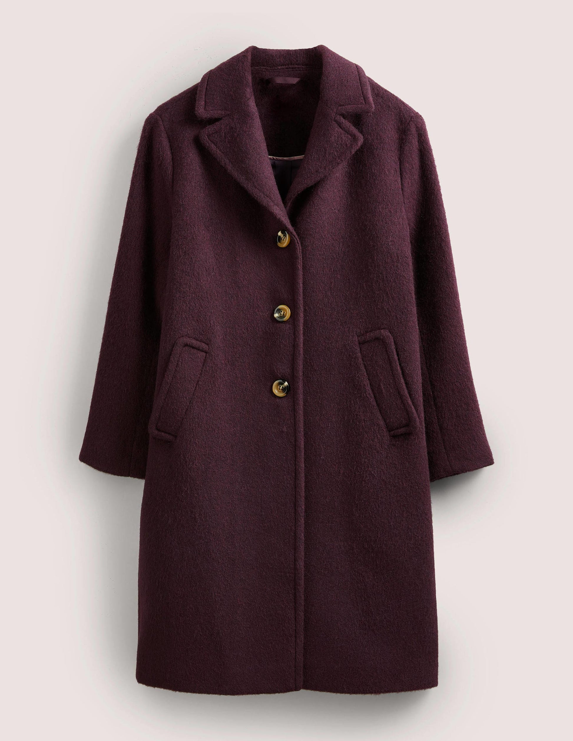Wool Blend Collared Coat-Fig-7