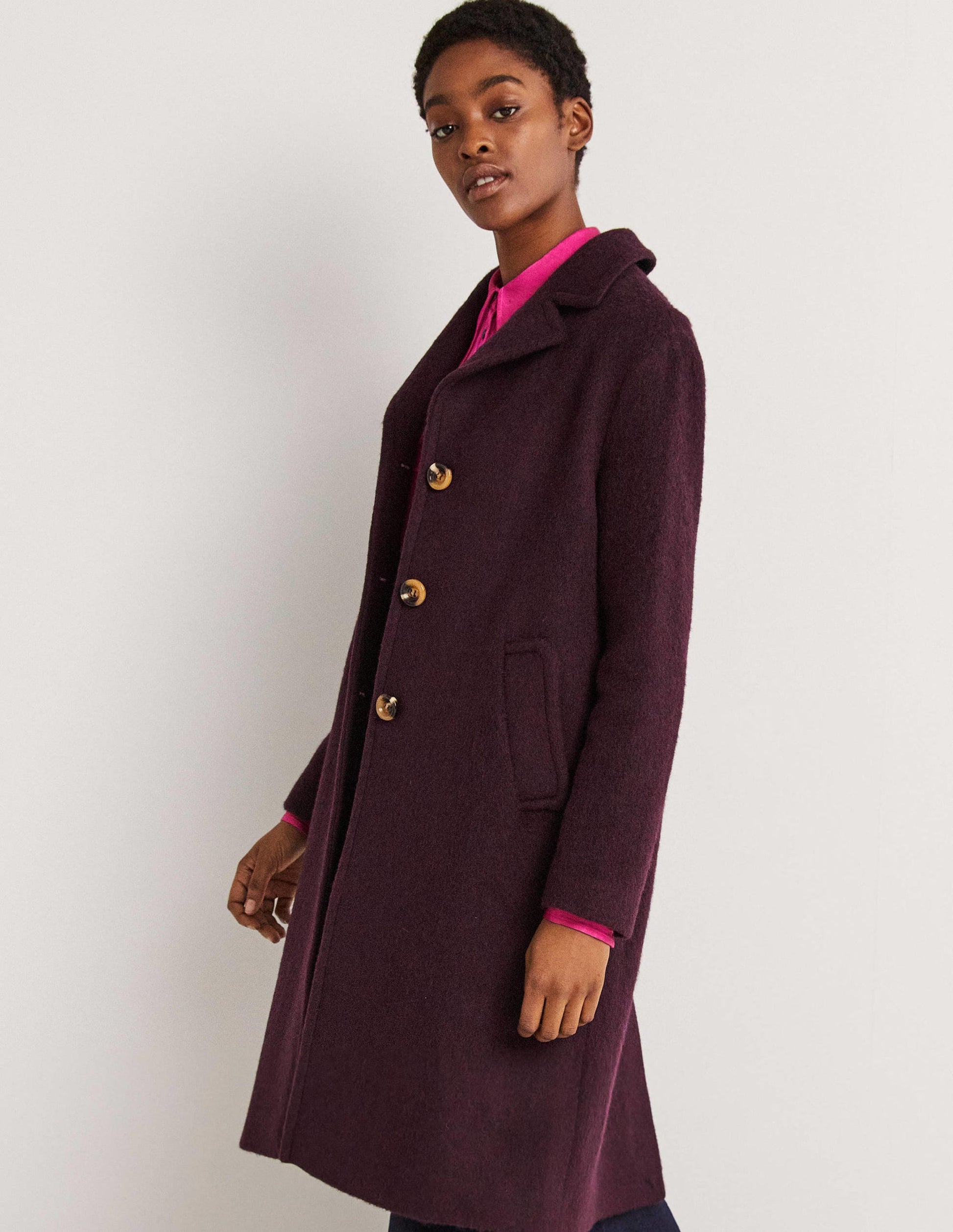Wool Blend Collared Coat-Fig-6