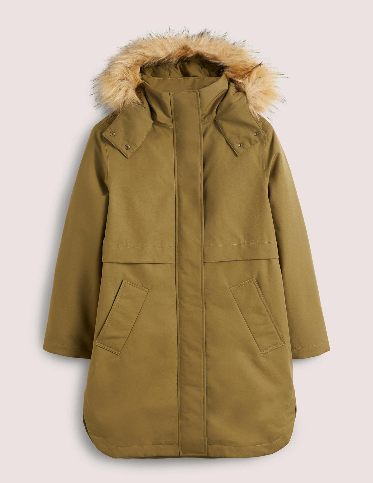 Waterproof Borg Lined Parka-Basil Green-7