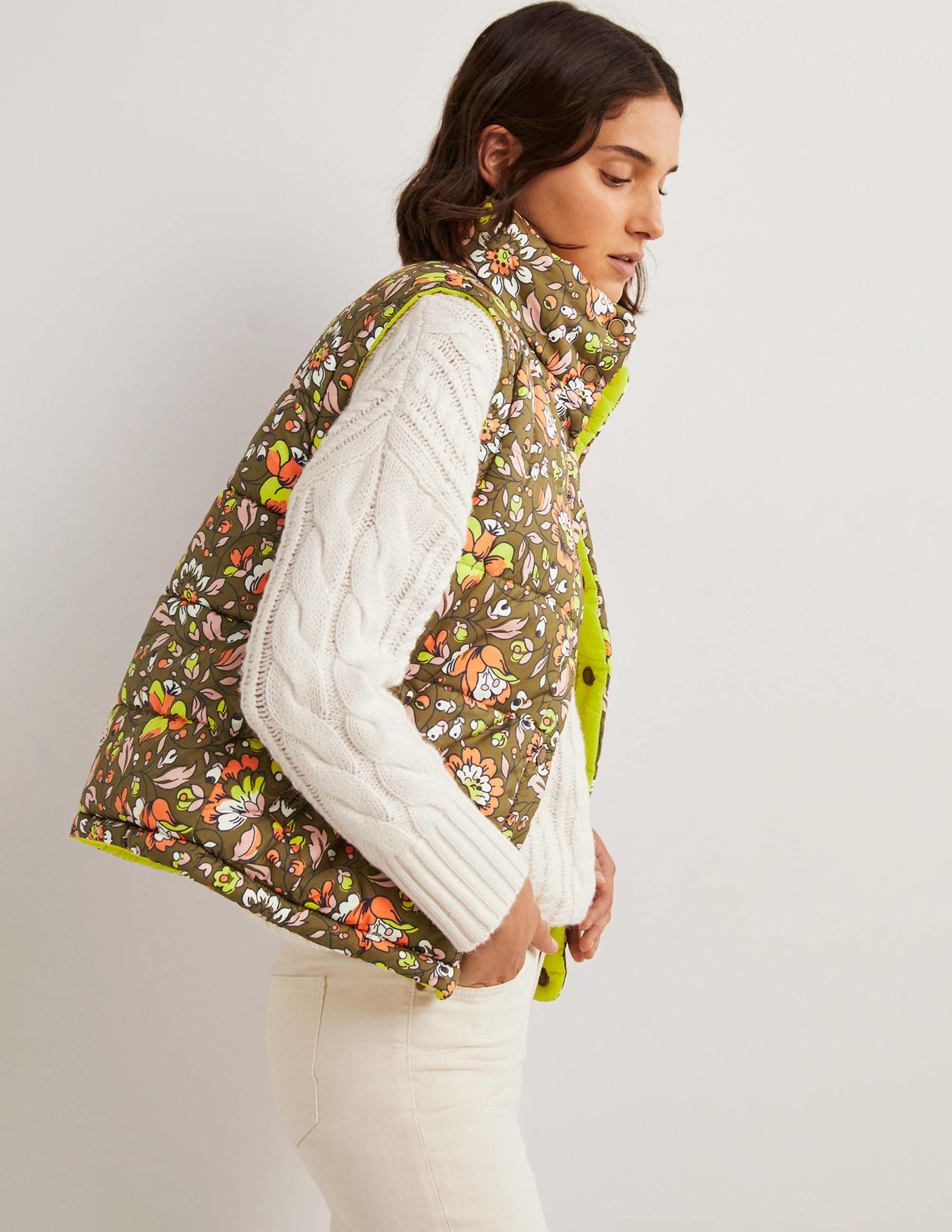 Reversible Gilet-Basil, Botanic Meadow-4