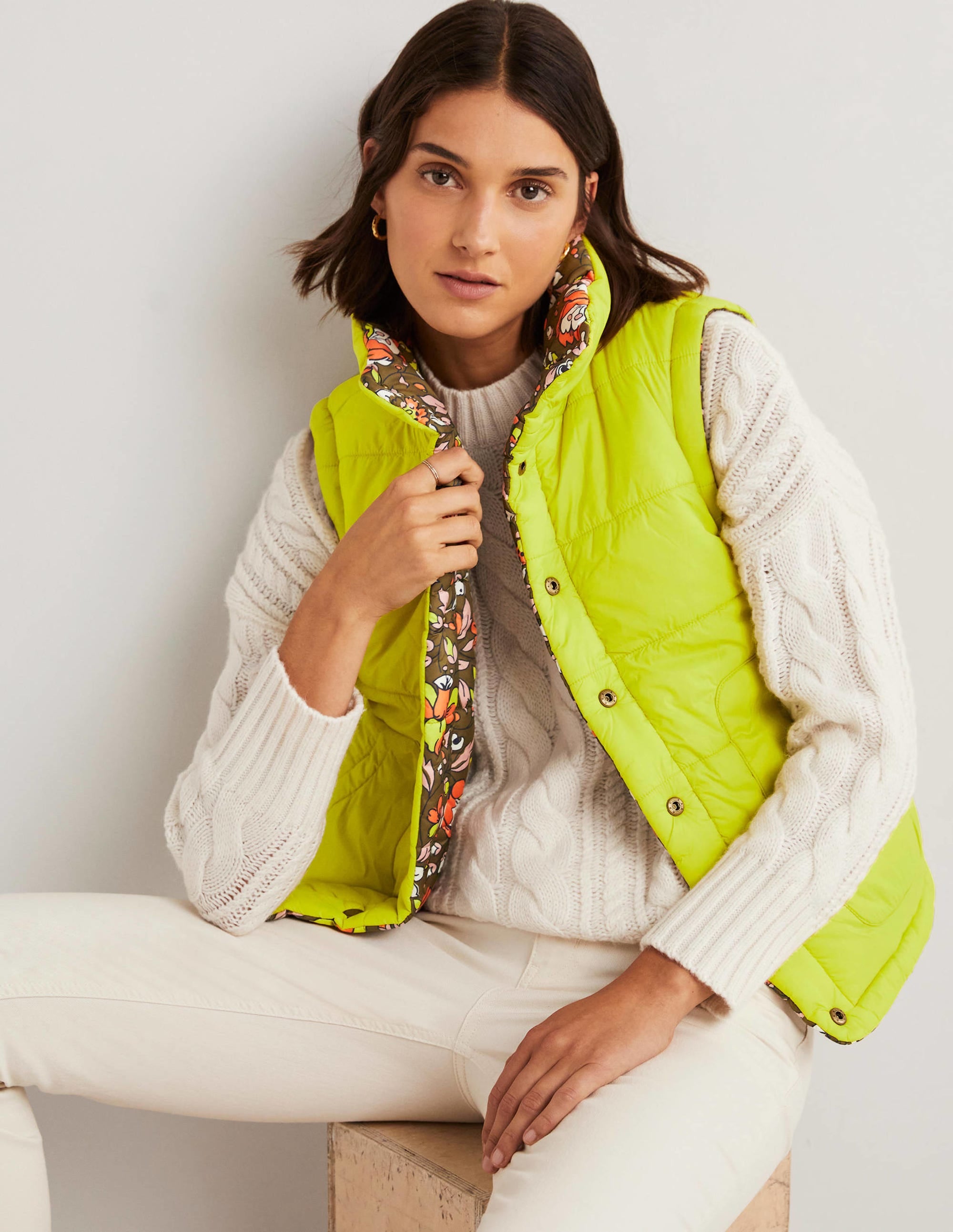 Reversible Gilet-Basil, Botanic Meadow - Image 5