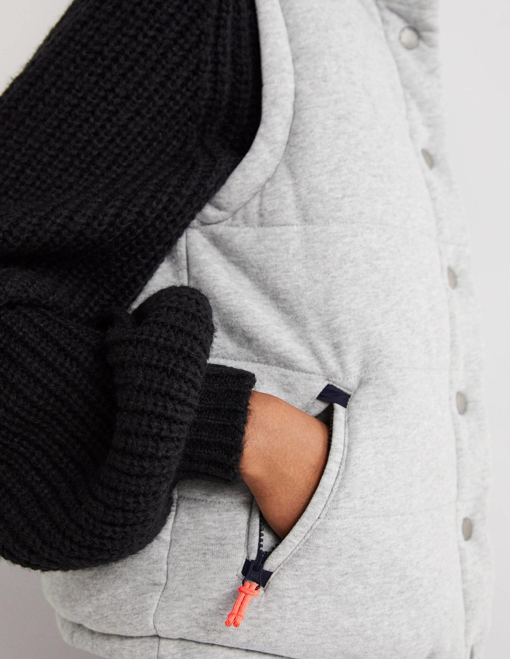 Reversible Gilet-Grey Marl with Navy-5