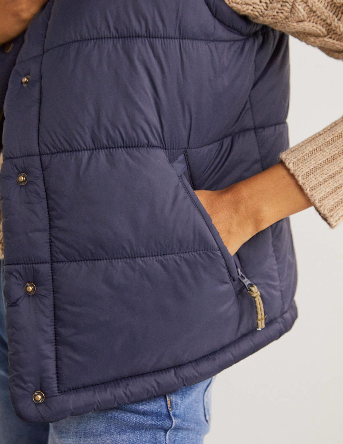 Reversible Gilet-Navy and Basil Green - Image 2