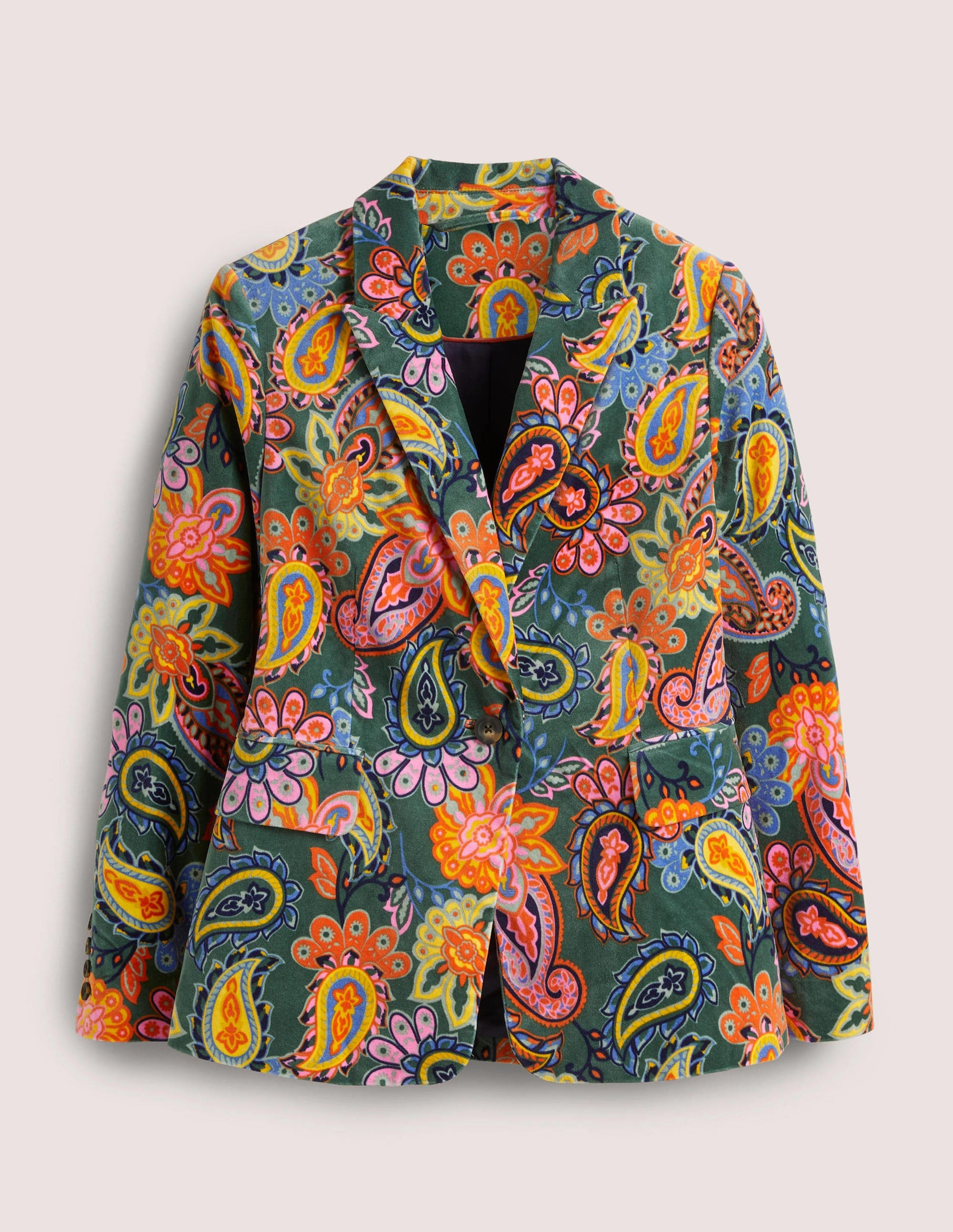 70s Tailored Blazer-Trekking Green, Paisley Charm-8