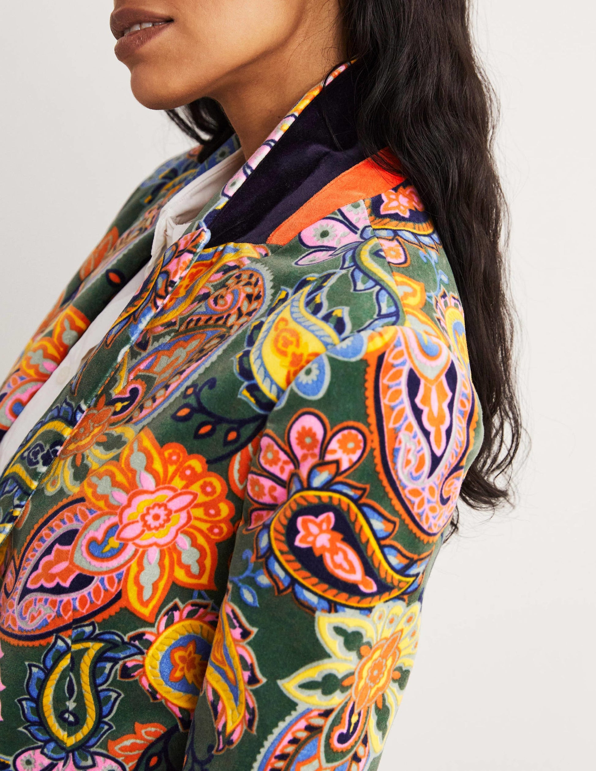 70s Tailored Blazer-Trekking Green, Paisley Charm-2