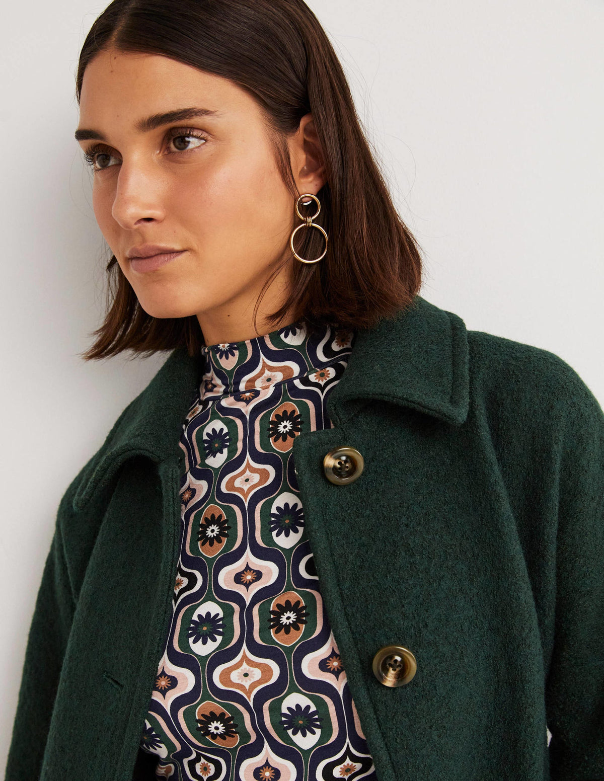Belted Textured Wool Maxi Coat-Albete-2