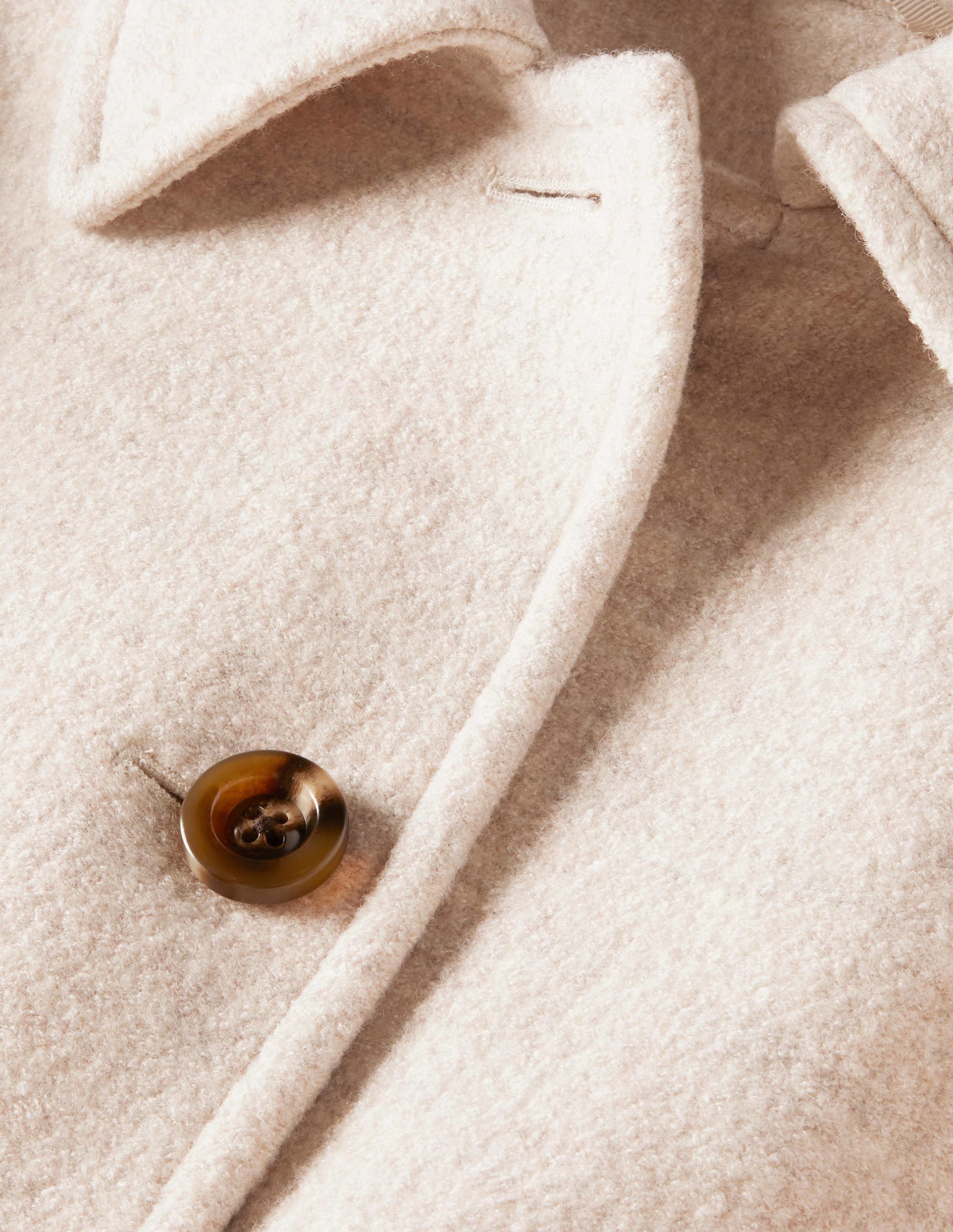 Belted Textured Wool Maxi Coat-Oat Milk - Image 8