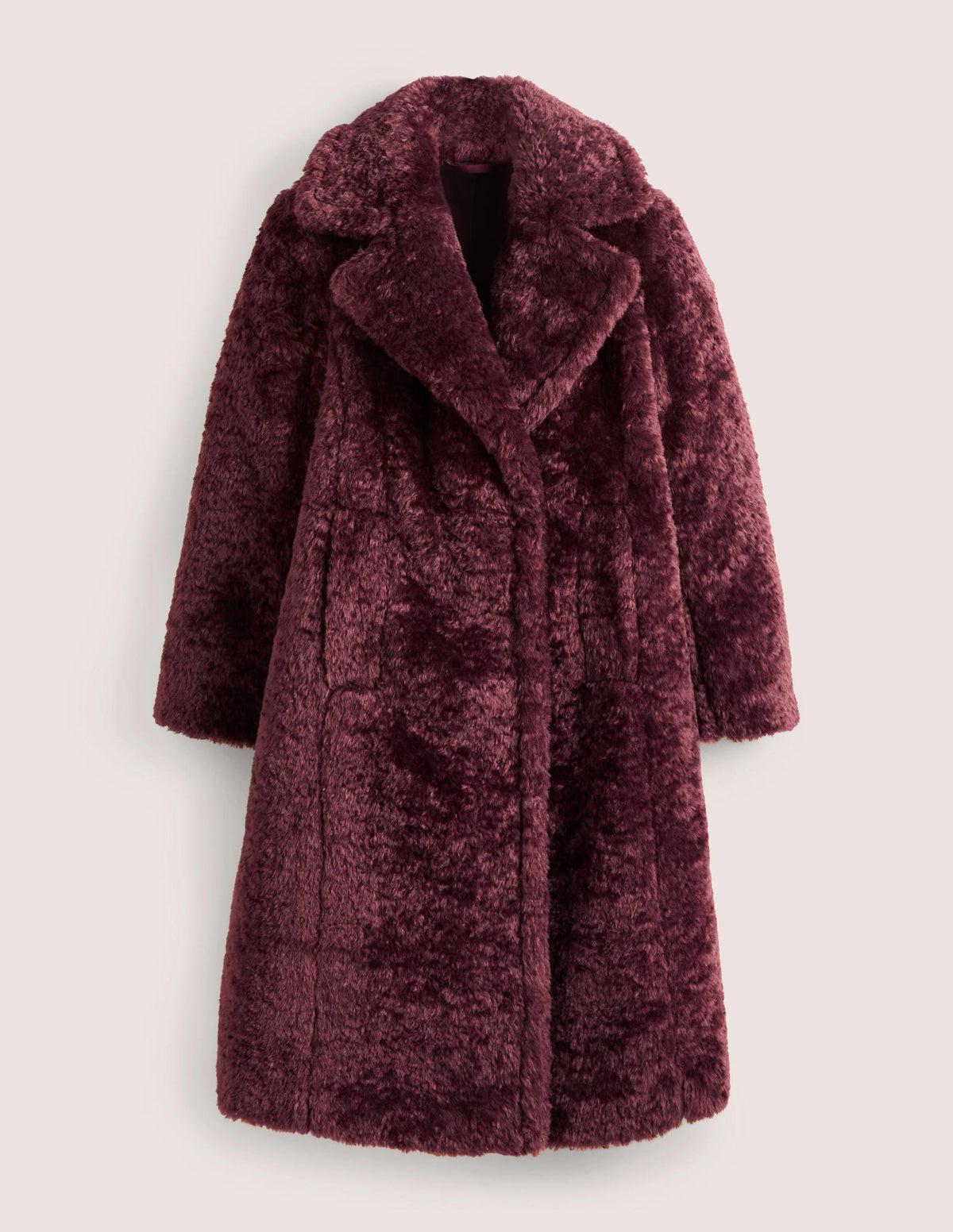 Longline Teddy Coat-Fig - Image 5