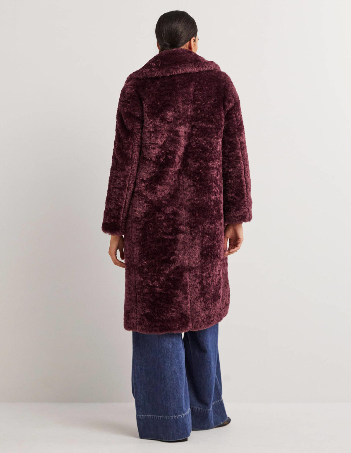 Longline Teddy Coat-Fig - Image 3
