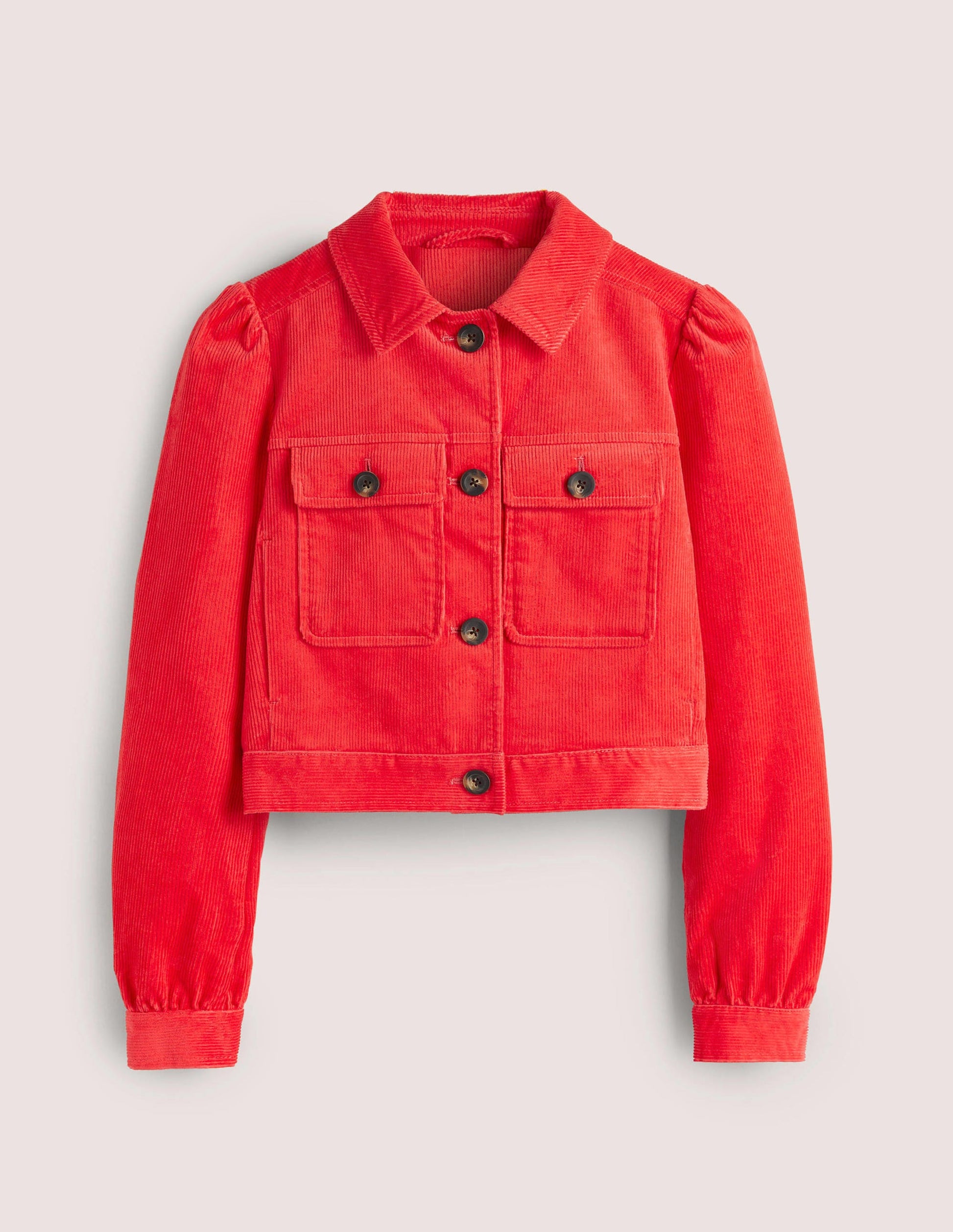 Cropped Cord Jacket-Strawberry Tart Red-6
