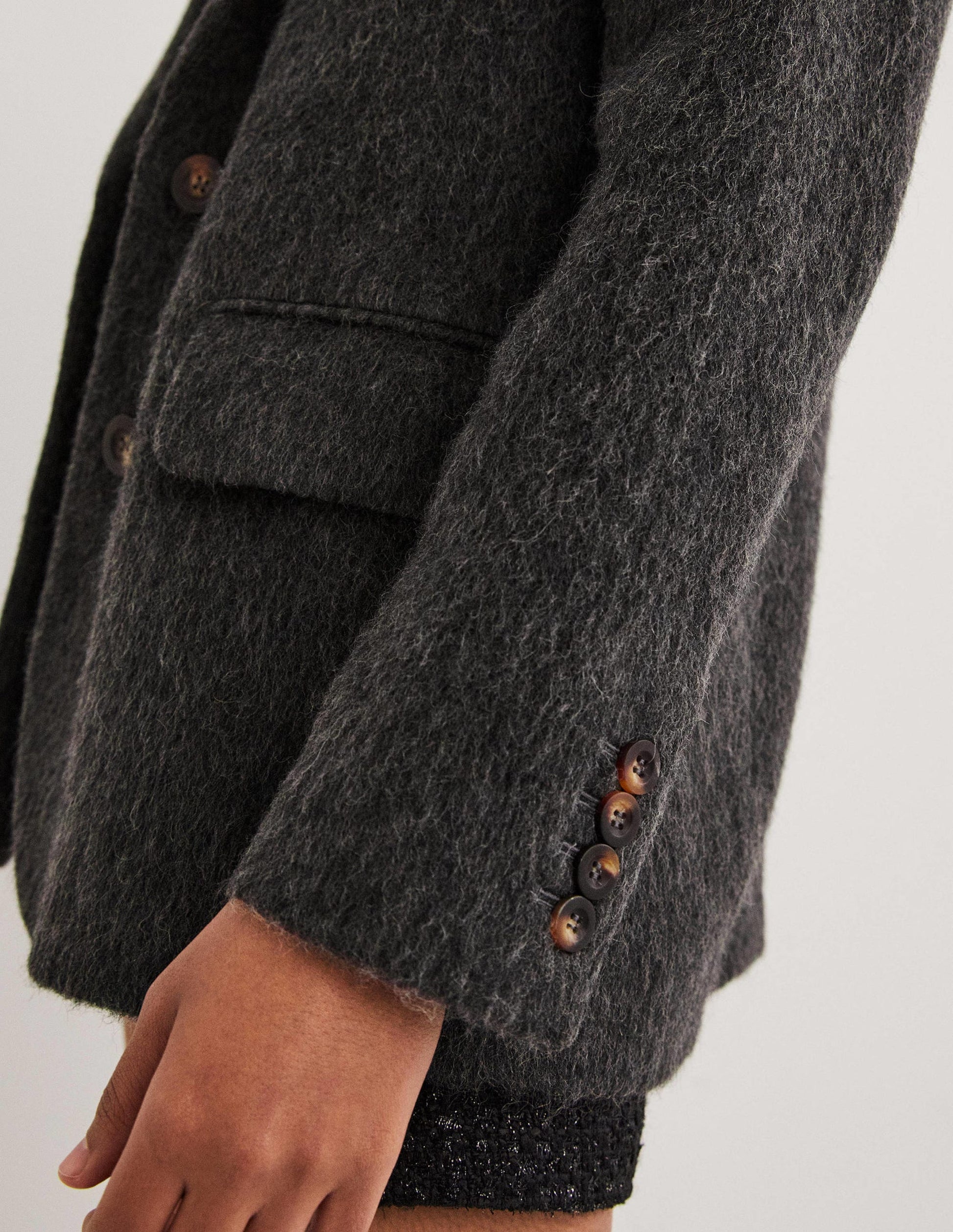Drawn Wool Blazer-Charcoal-2