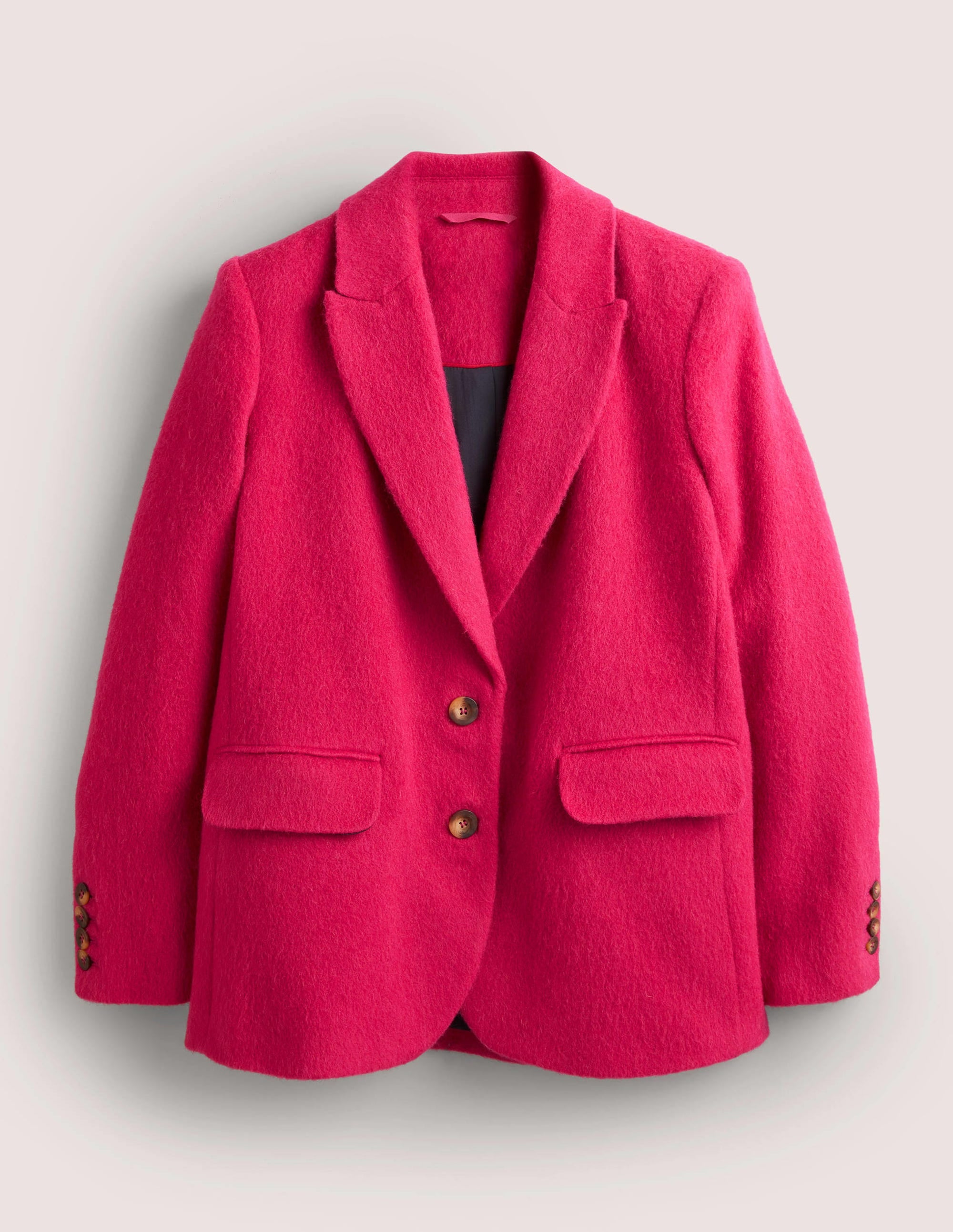 Drawn Wool Blazer-Pink - Image 5