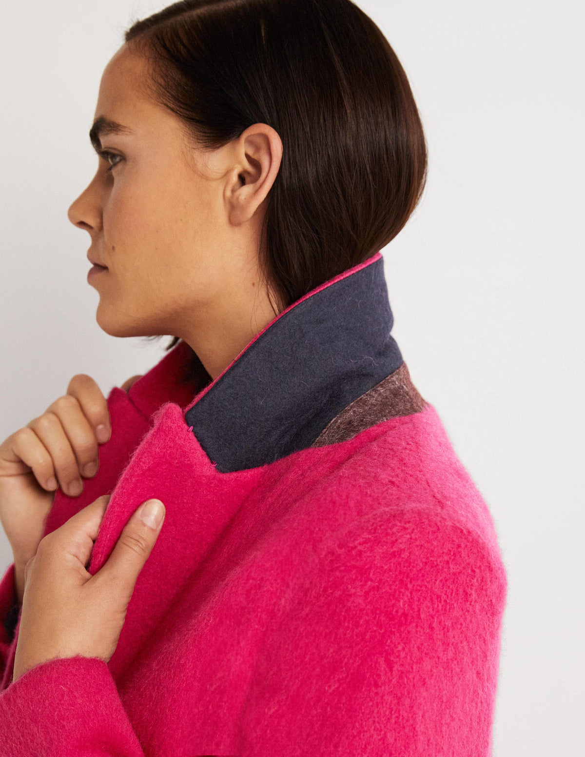 Drawn Wool Blazer-Pink - Image 2