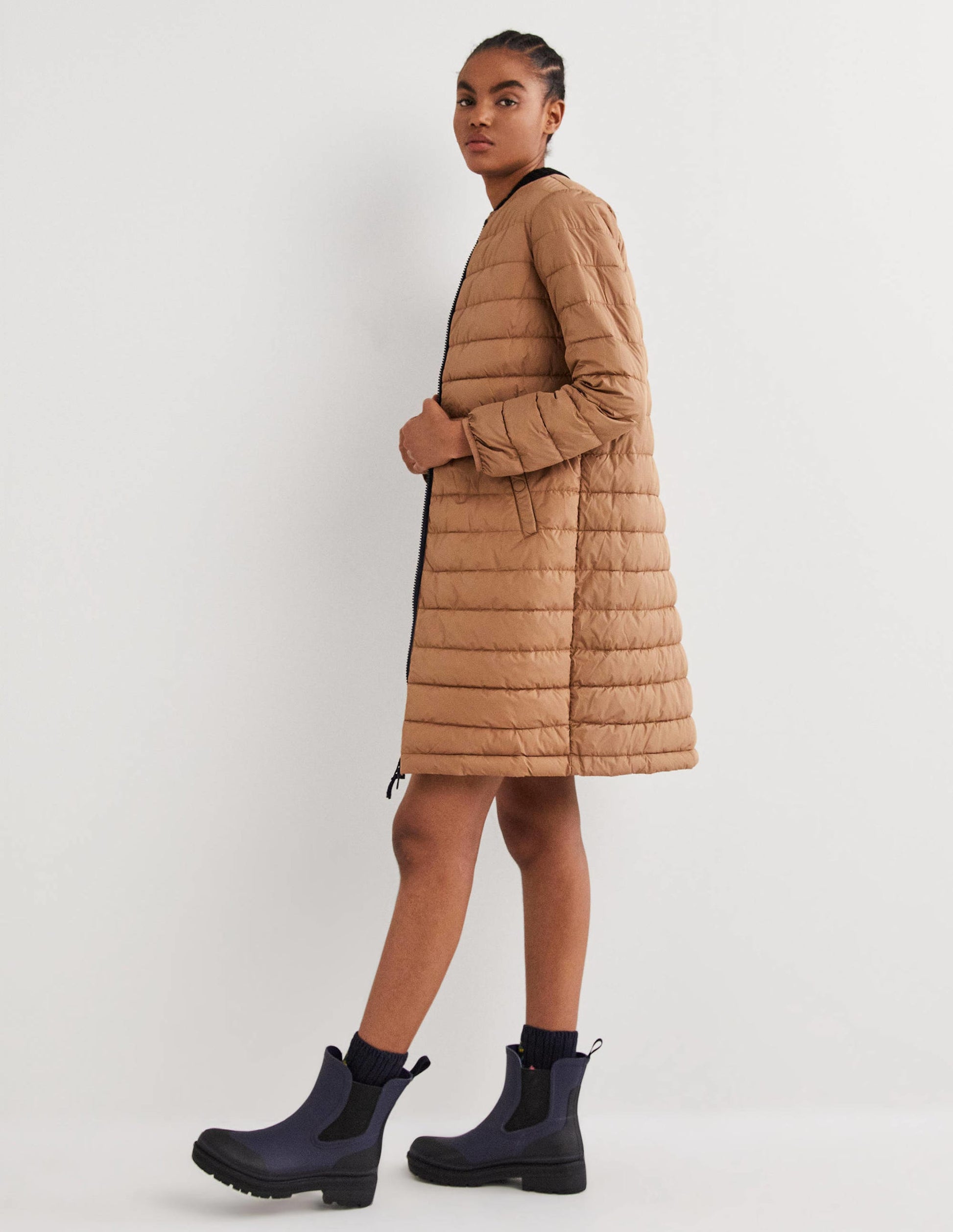 Longline Hooded Puffer Coat-Fire Opal-6