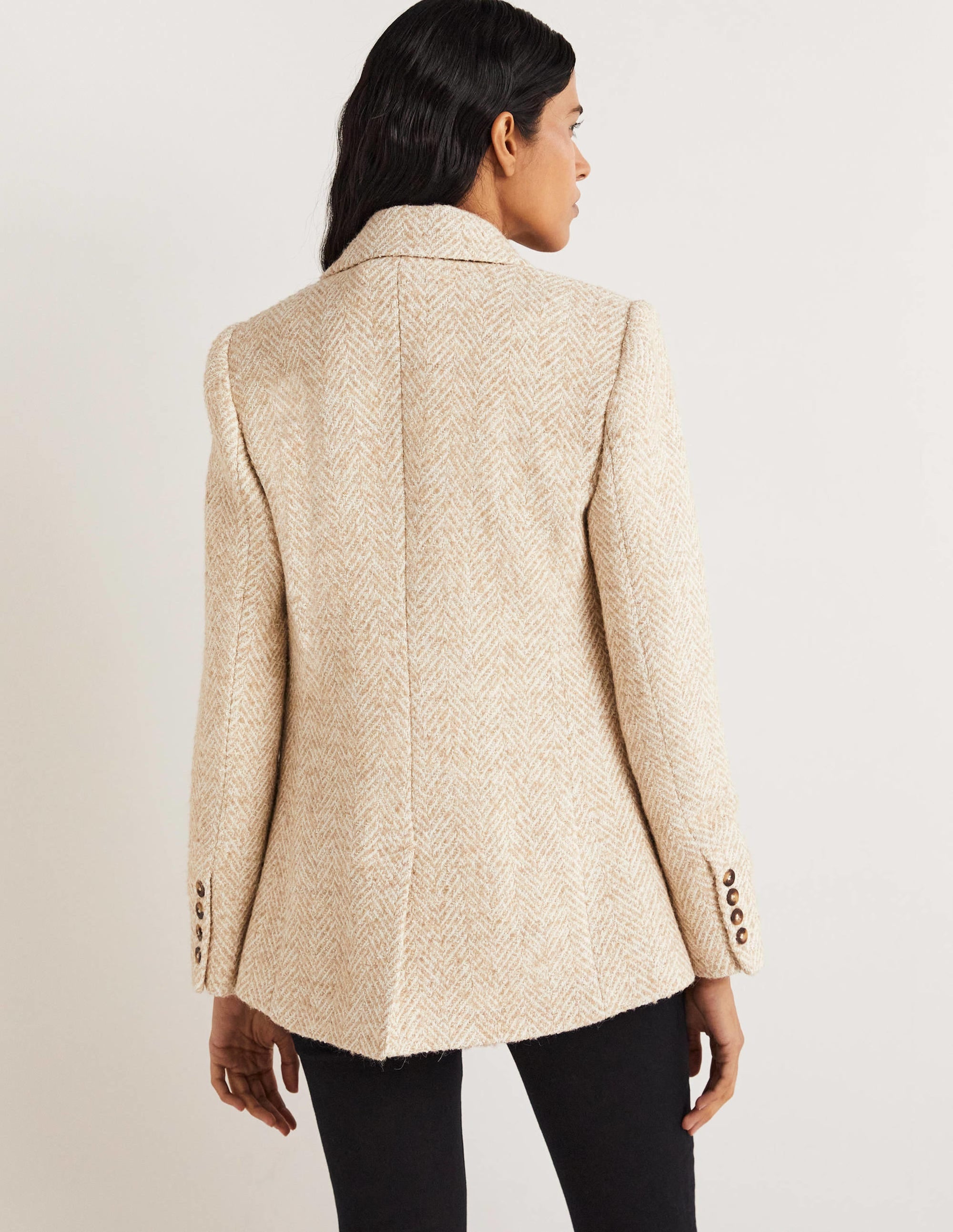 Herringbone Party Blazer-Gold Metallic Herringbone - Image 3